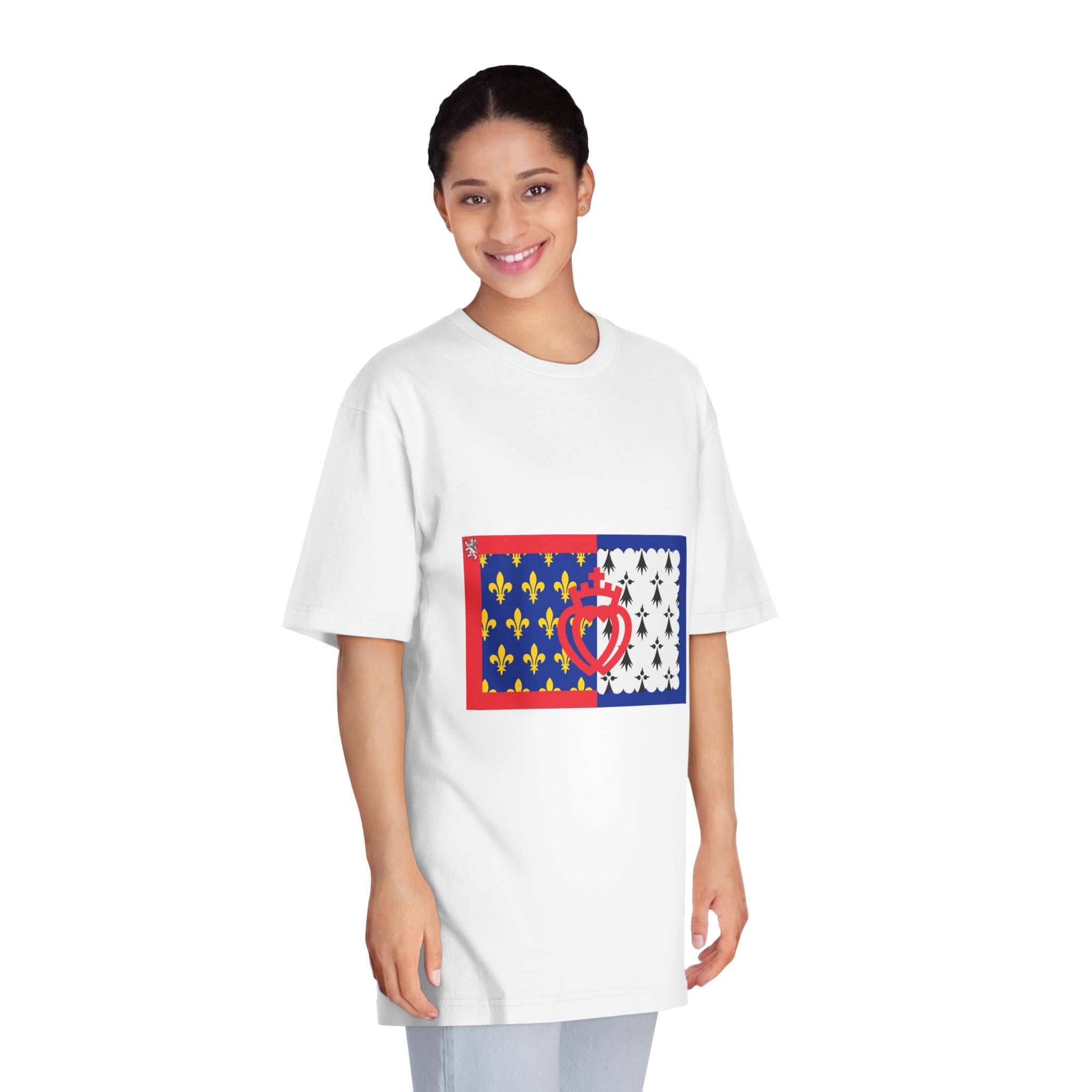 Cultural Flag of Pays de La Loire Unisex Classic Crewneck T Shirt - Image 3