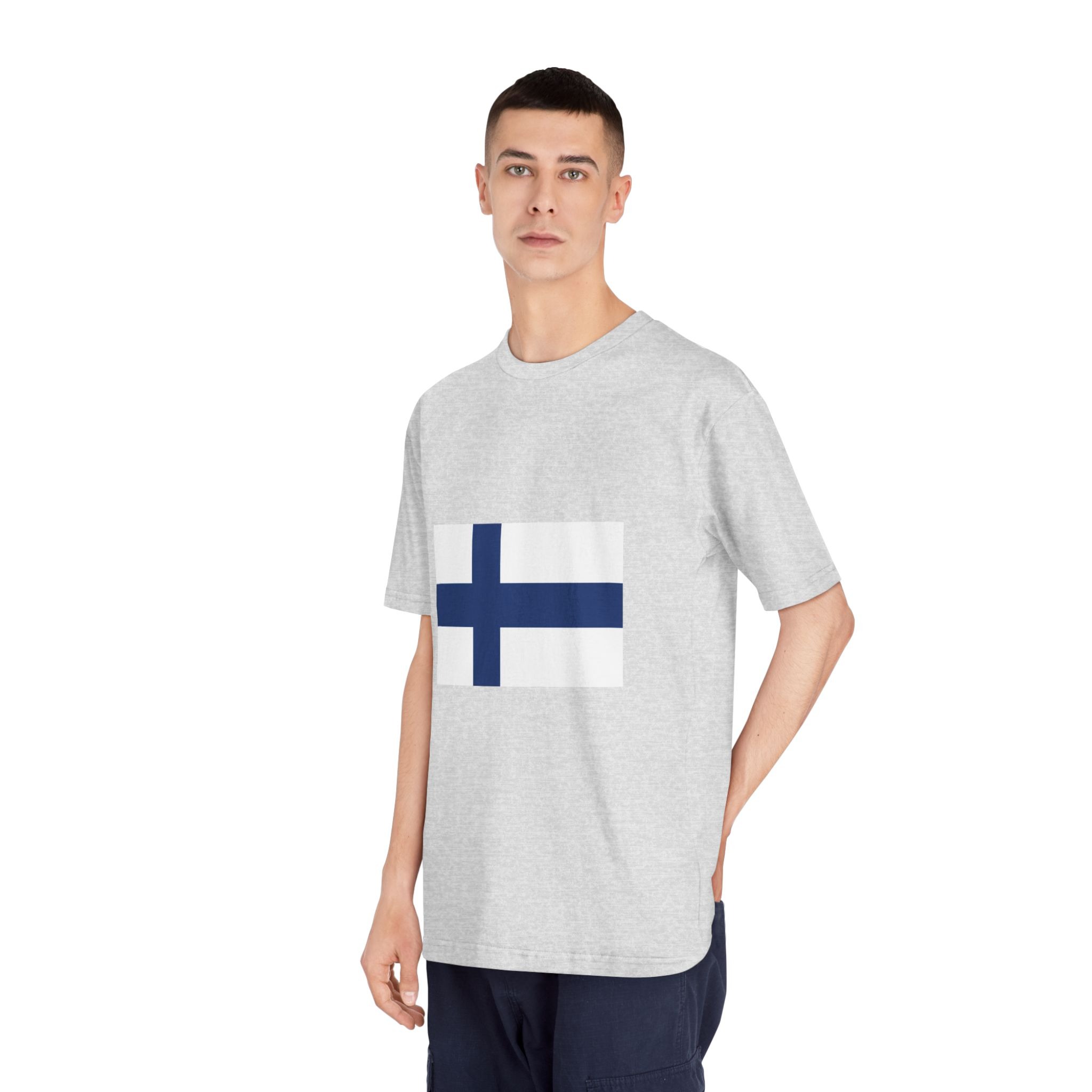 Flag of Finland Unisex Classic Crewneck T Shirt - Image 16