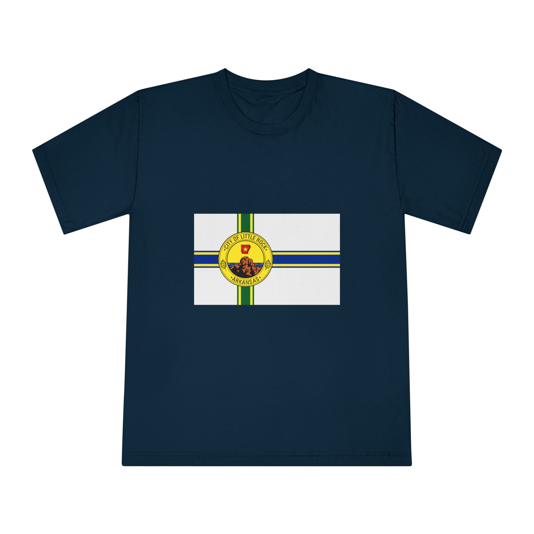 Flag of Little Rock, Arkansas Unisex Classic Crewneck T Shirt - Image 17