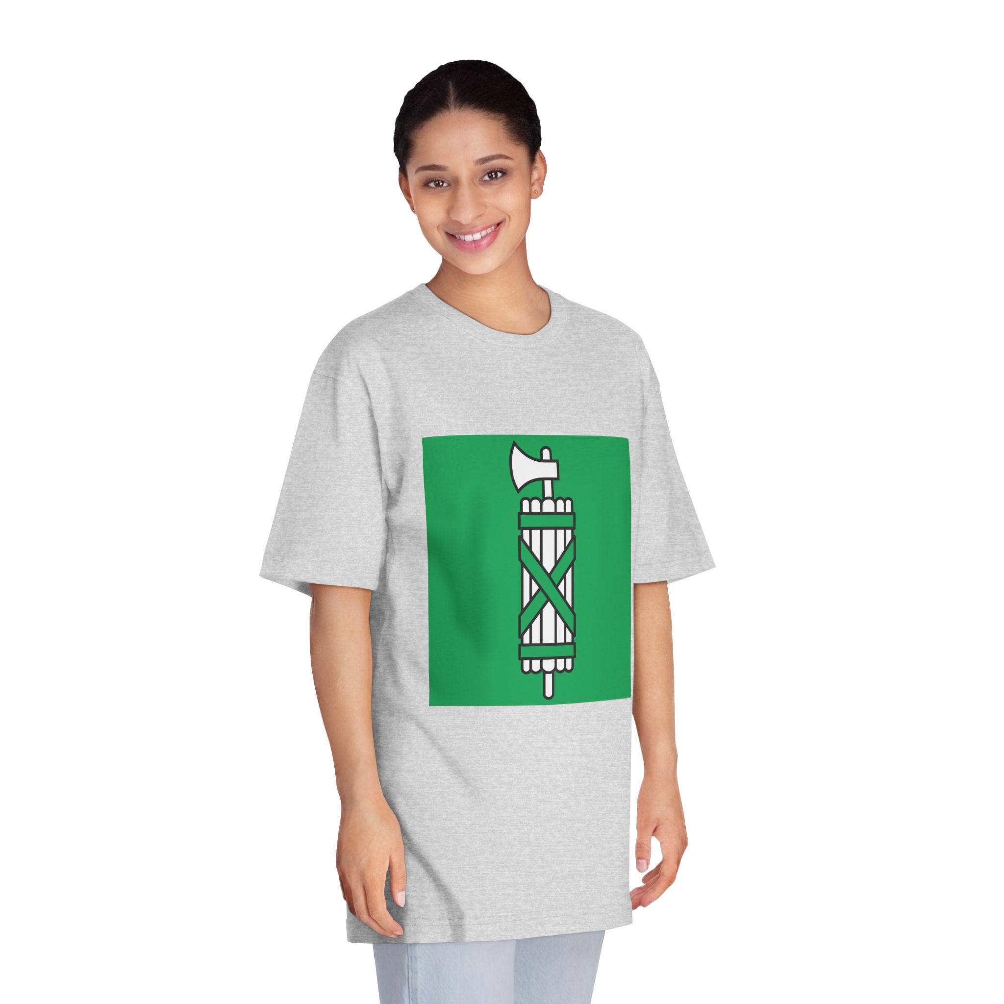 Flag of Canton of Sankt Gallen Unisex Classic Crewneck T Shirt - Image 15