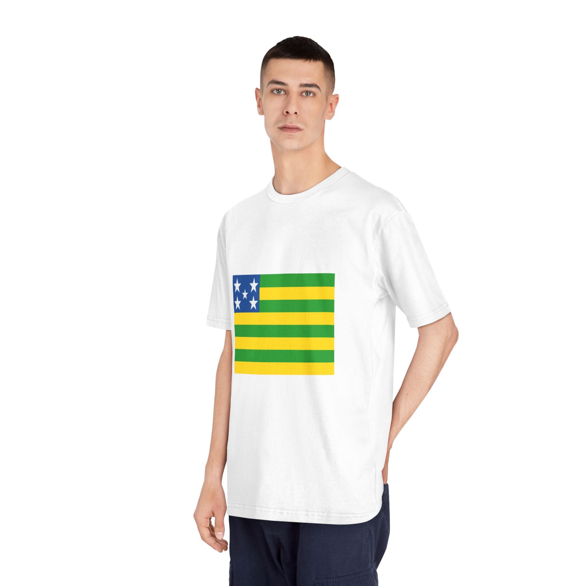 Flag of Goiás Unisex Classic Crewneck T Shirt - Image 4