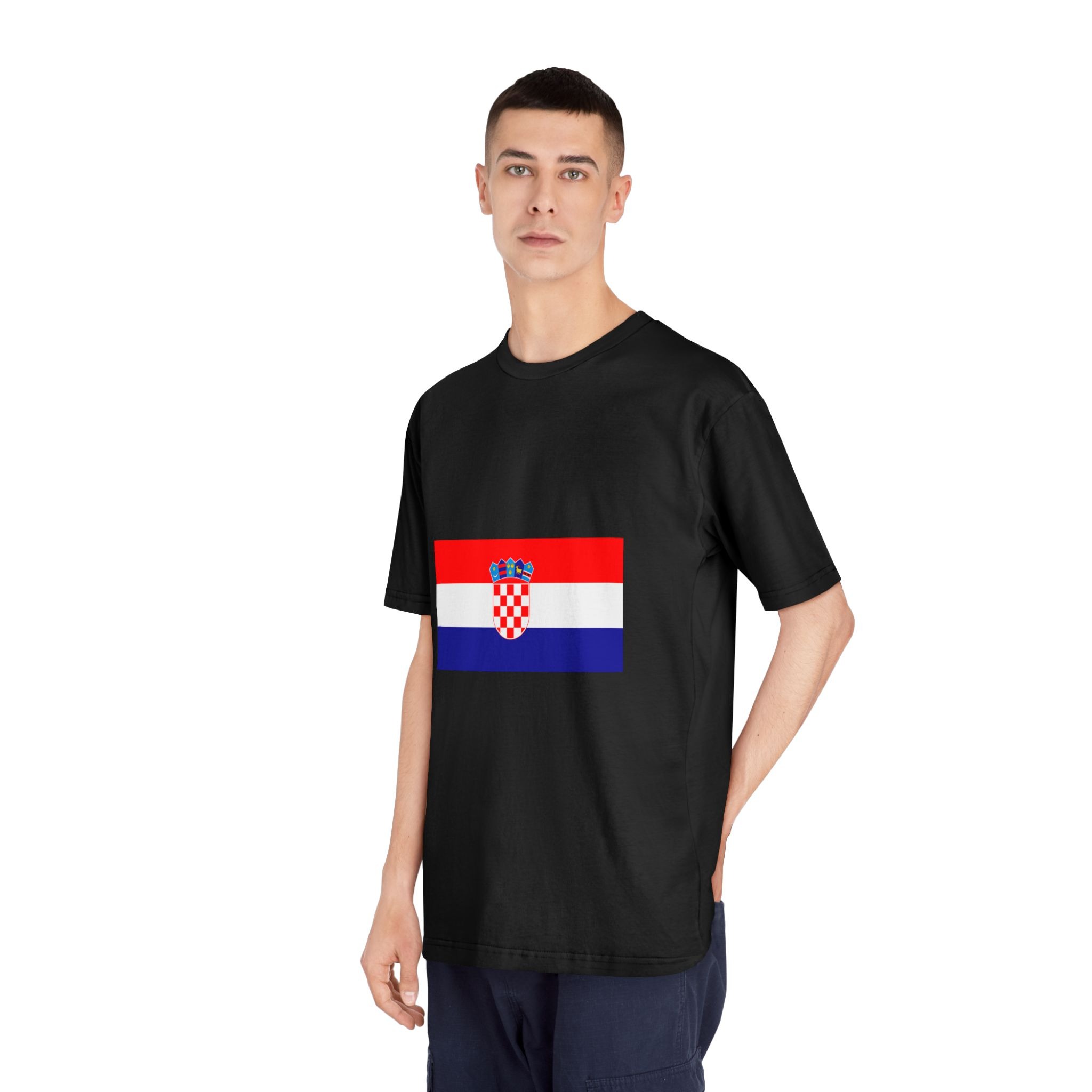 Flag of Croatia Unisex Classic Crewneck T Shirt - Image 8