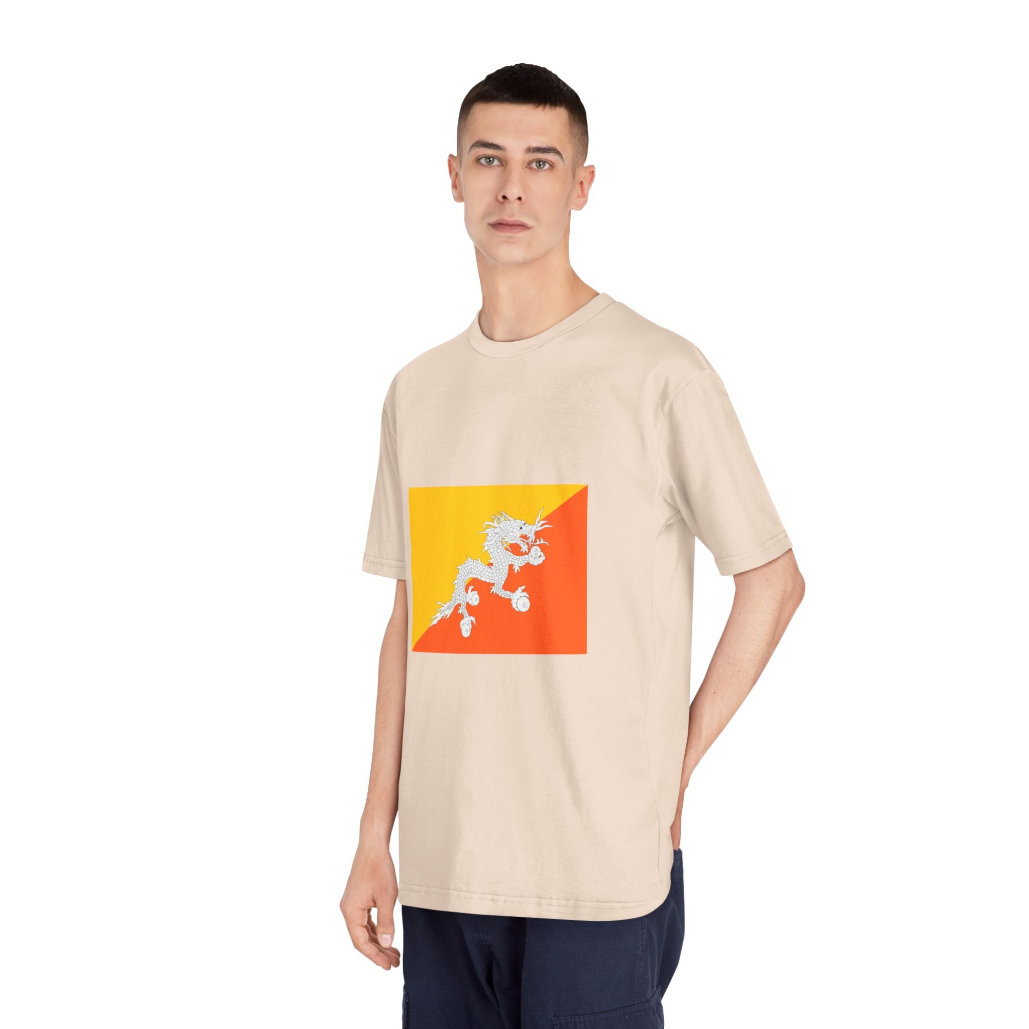 Flag of Bhutan Unisex Classic Crewneck T Shirt - Image 12