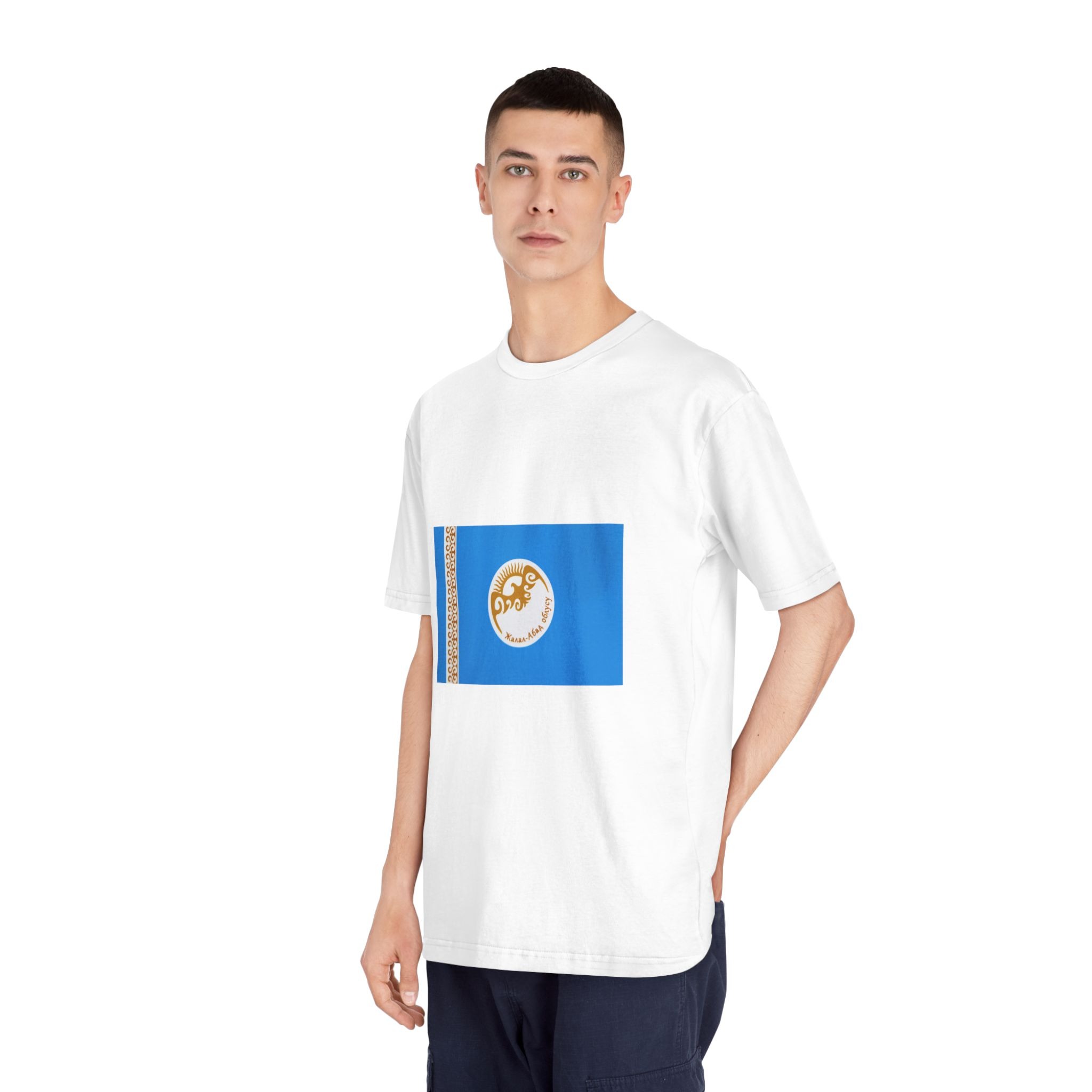 Flag of Jalal Abad Region Unisex Classic Crewneck T Shirt - Image 4