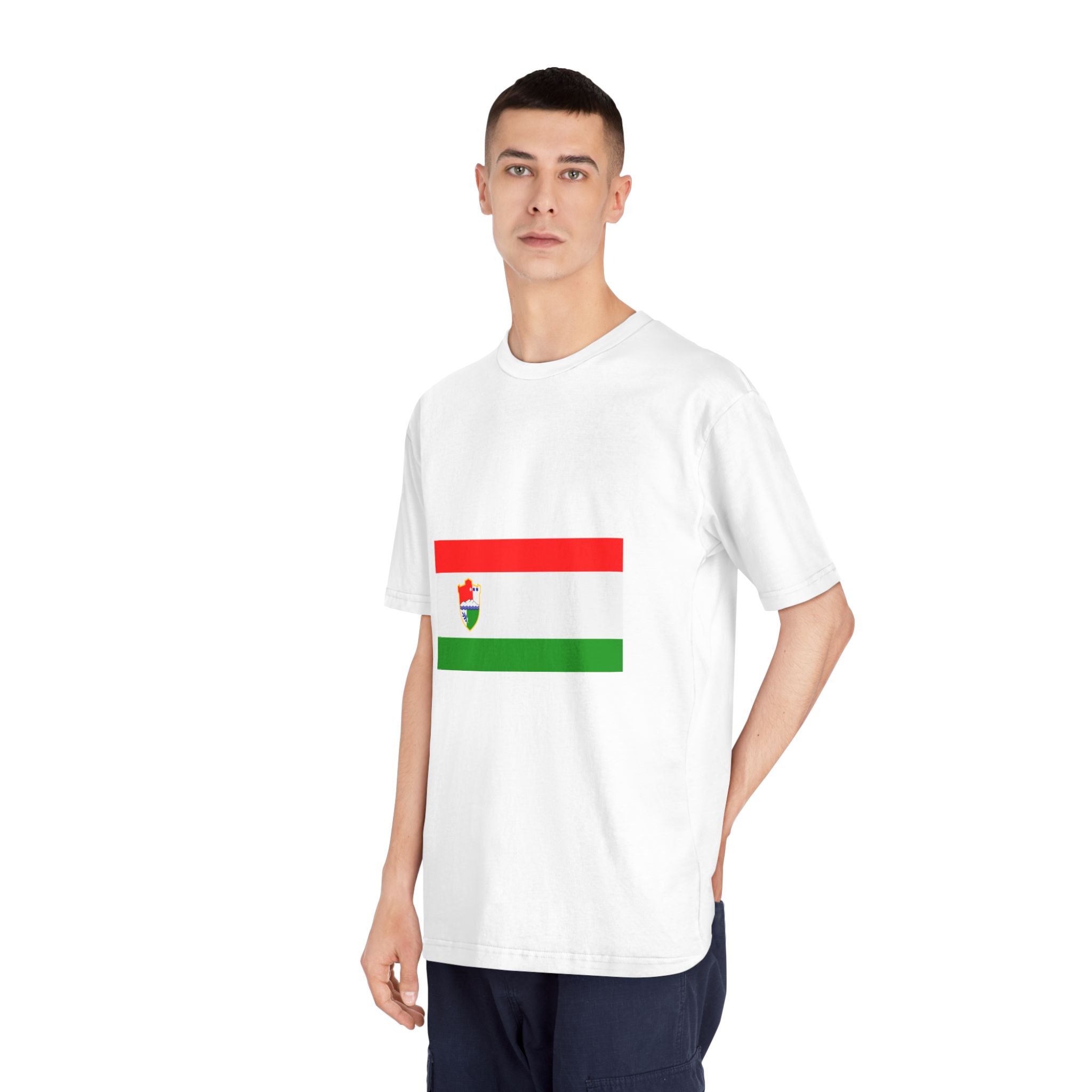 Flag of Central Bosnia Unisex Classic Crewneck T Shirt - Image 4