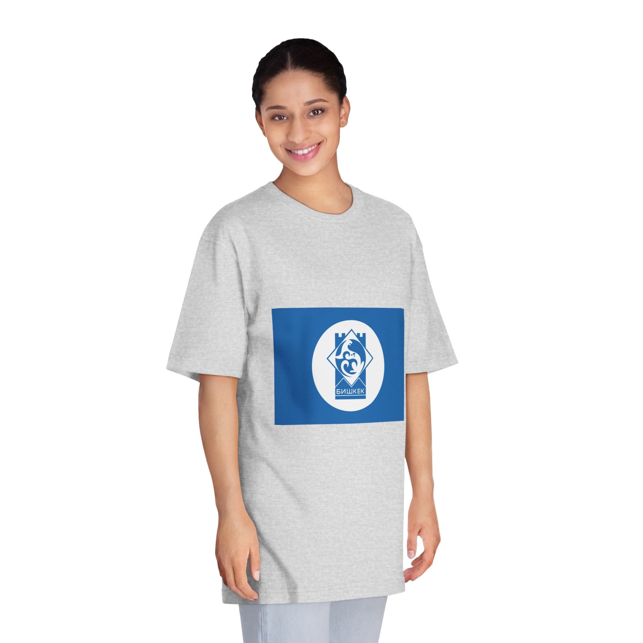 Flag of Bishkek Unisex Classic Crewneck T Shirt - Image 15