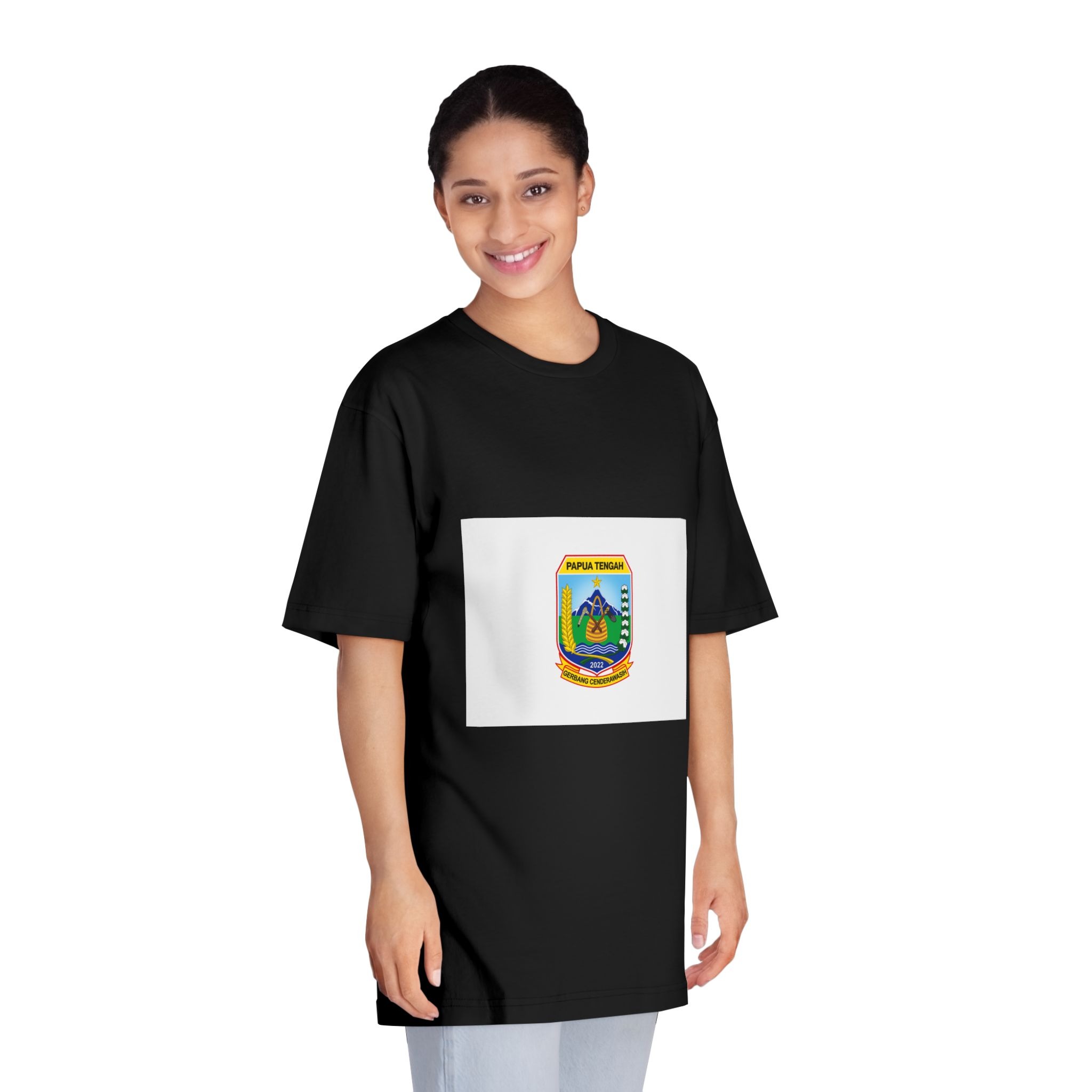 Flag of Central Papua Province Unisex Classic Crewneck T Shirt - Image 7