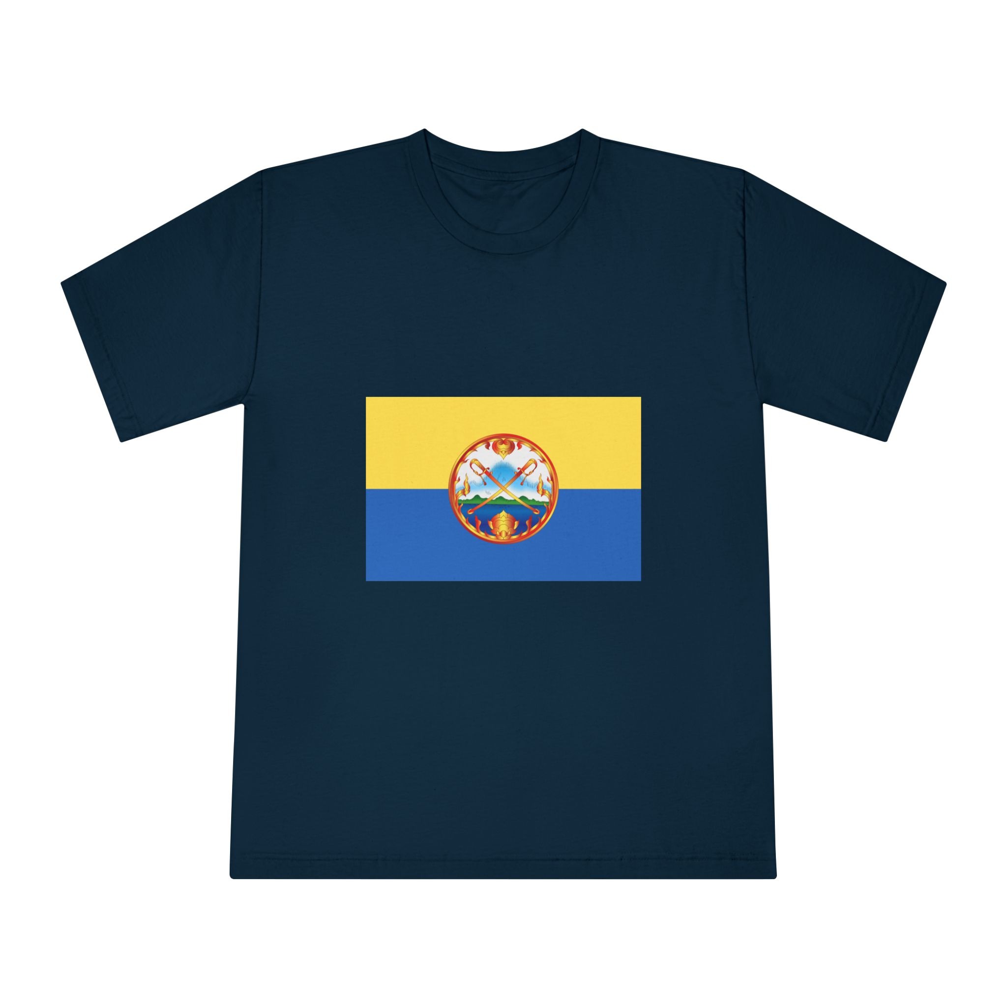 Flag of Krabi (blue Yellow) Unisex Classic Crewneck T Shirt - Image 17