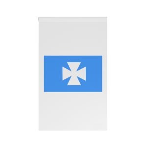 Blue White Flag With Cross It House Banner