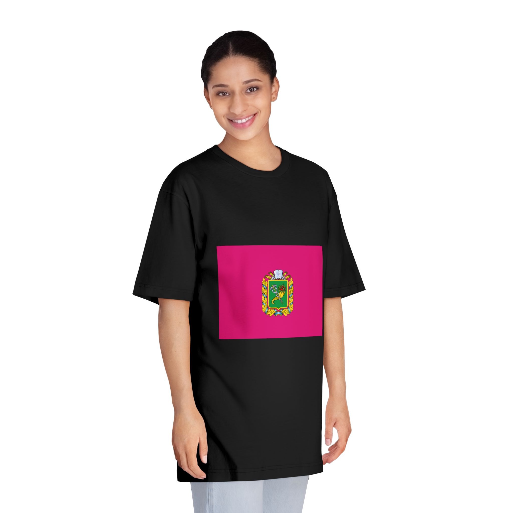 Flag of Kharkiv Oblast Unisex Classic Crewneck T Shirt - Image 7