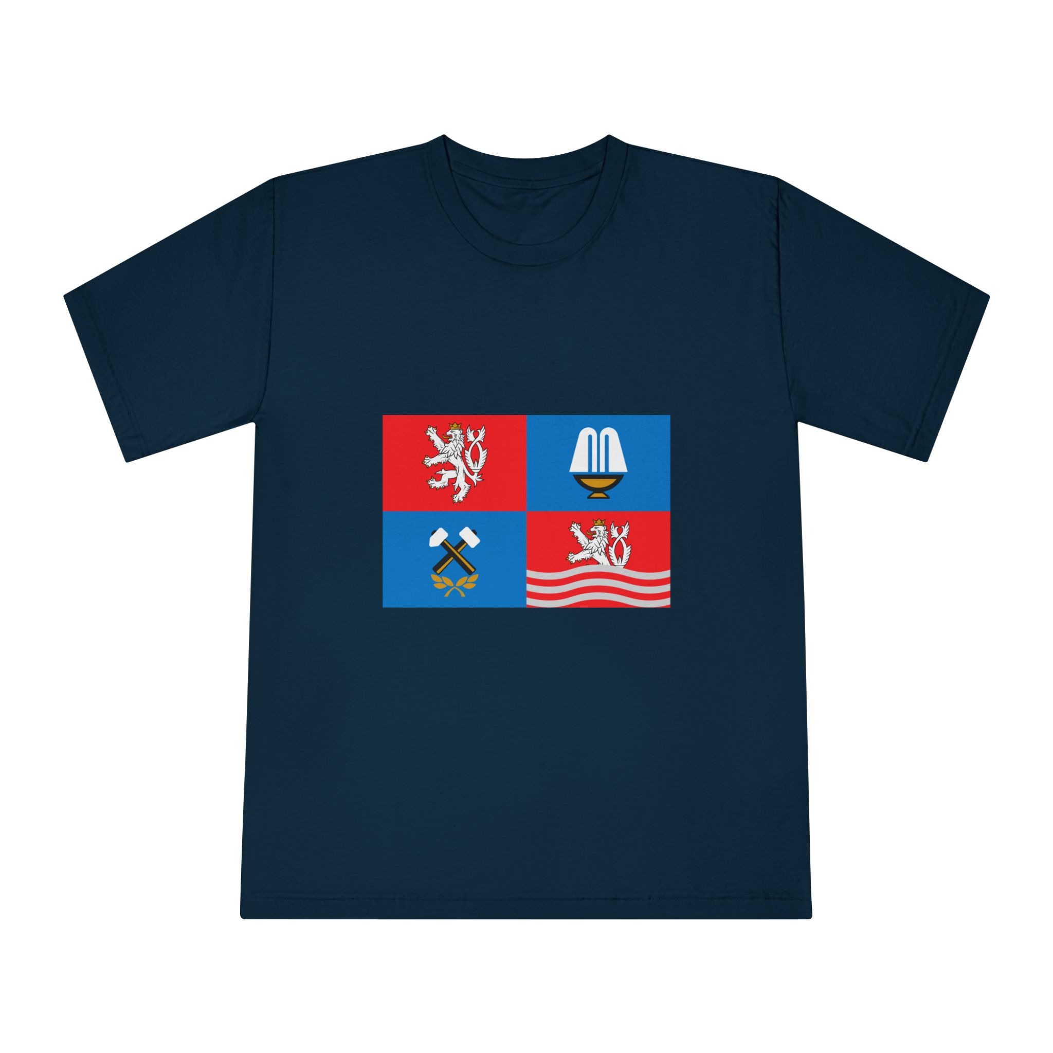Flag of Karlovy Vary Region Unisex Classic Crewneck T Shirt - Image 17