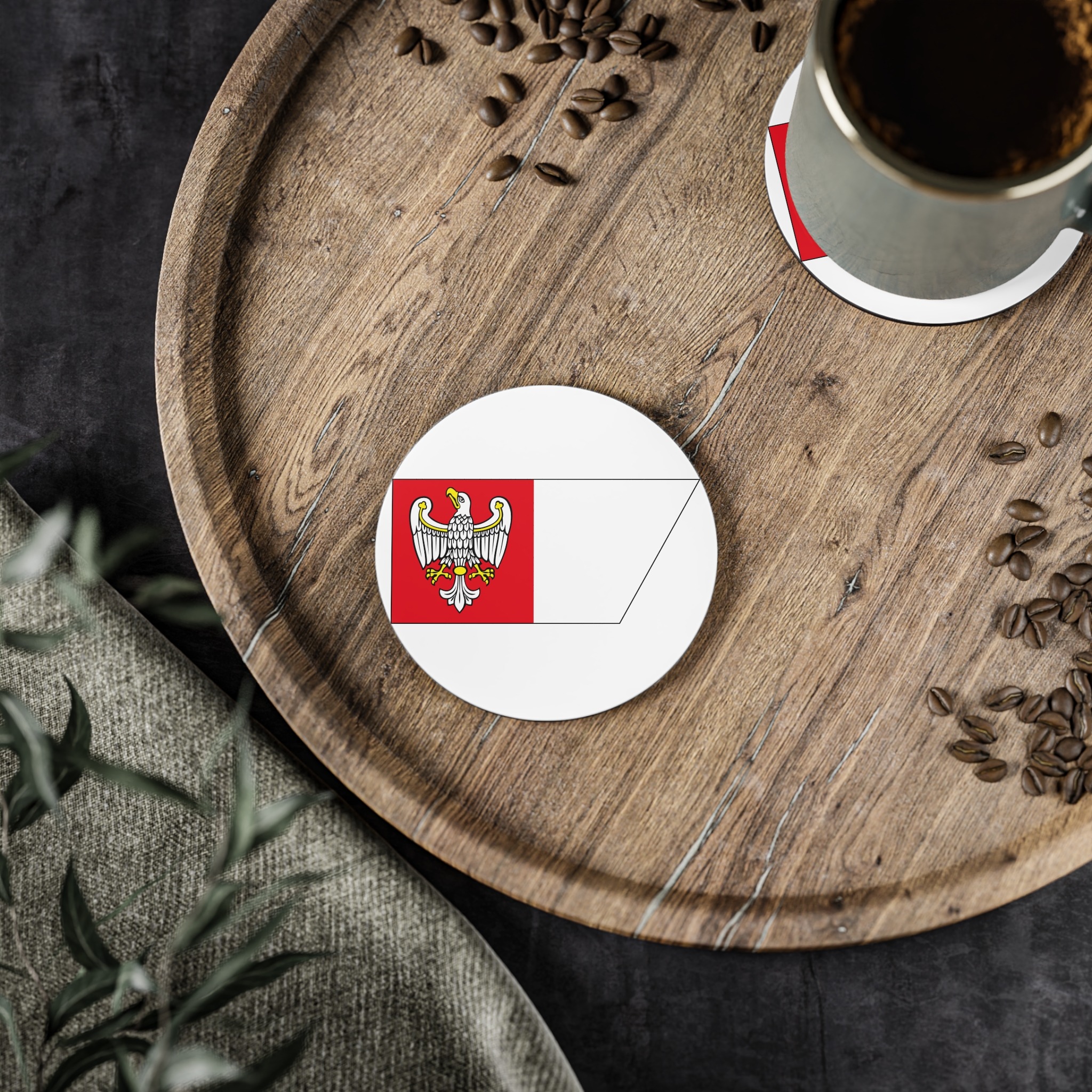 Pol Województwo Wielkopolskie Flag Coasters - Image 2
