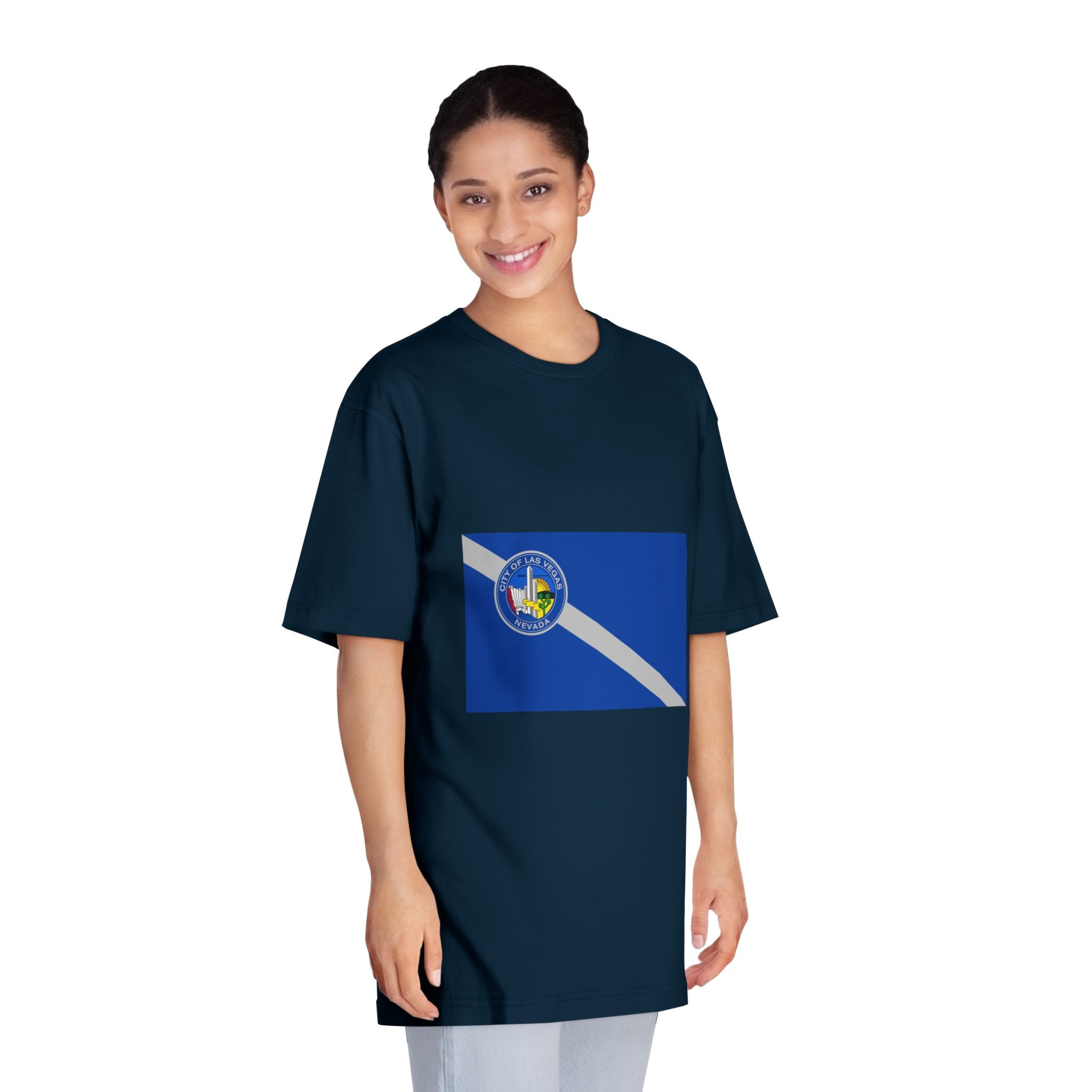 Flag of Las Vegas, Nevada Unisex Classic Crewneck T Shirt - Image 19