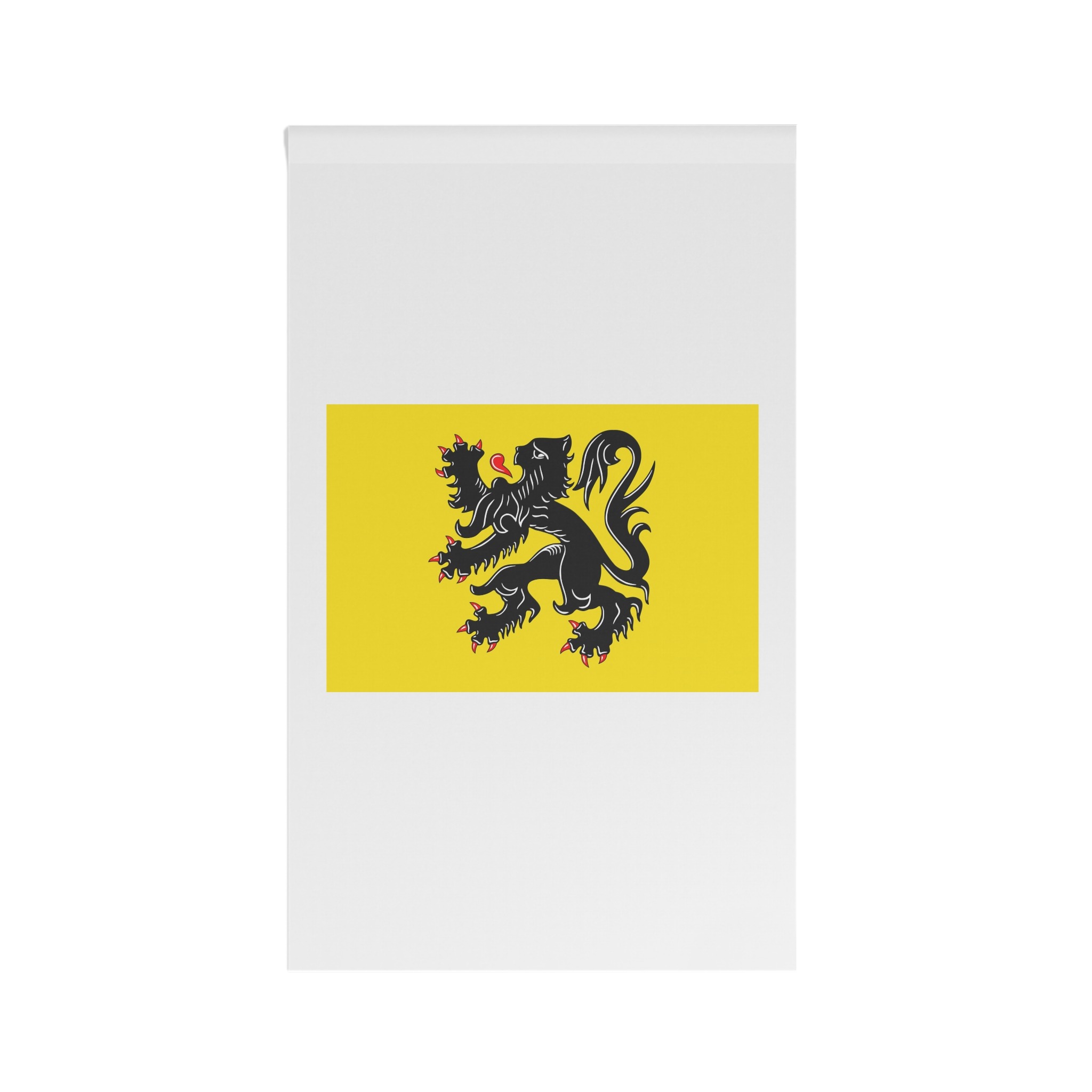 Flanders Flag Black Lion Yellow Field Regional Flag Flanders Belgium Flemish Heritage Symbol House Banner