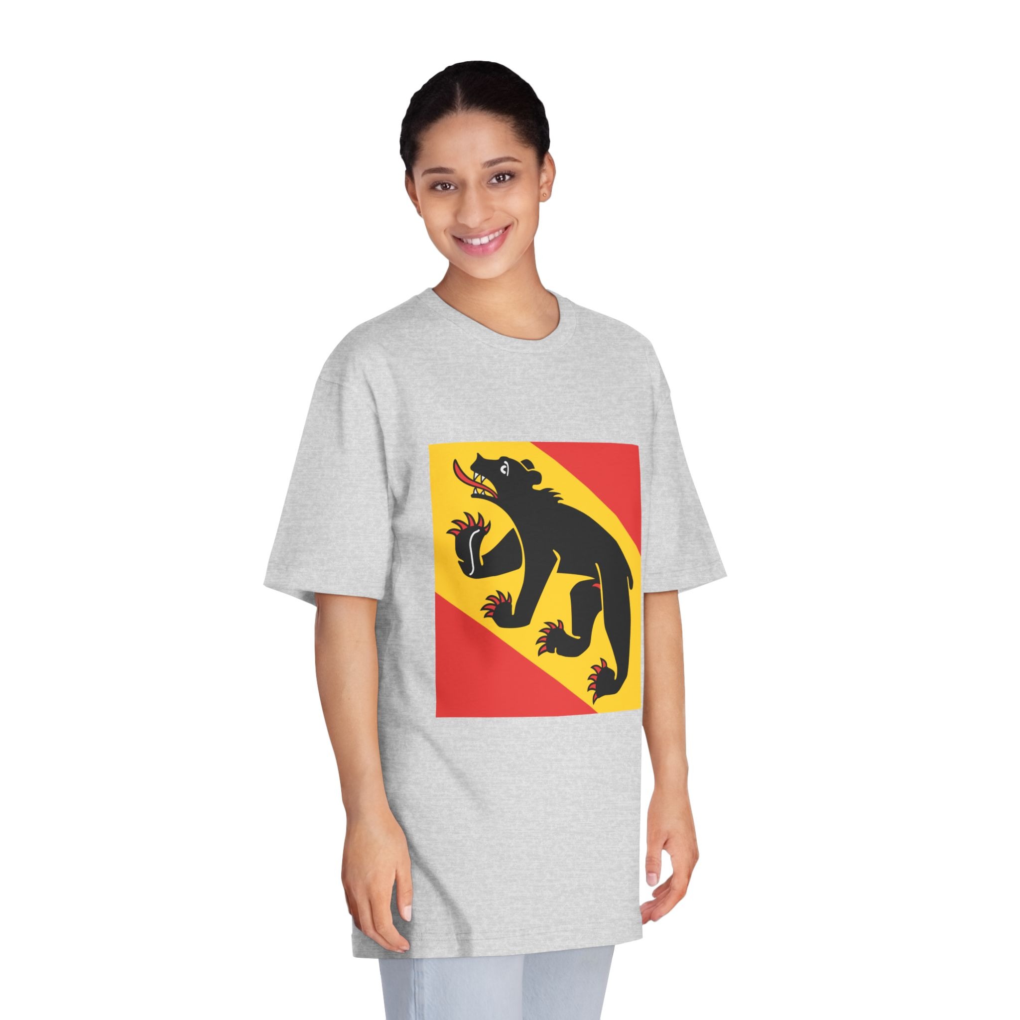 Flag of Canton of Bern Unisex Classic Crewneck T Shirt - Image 15