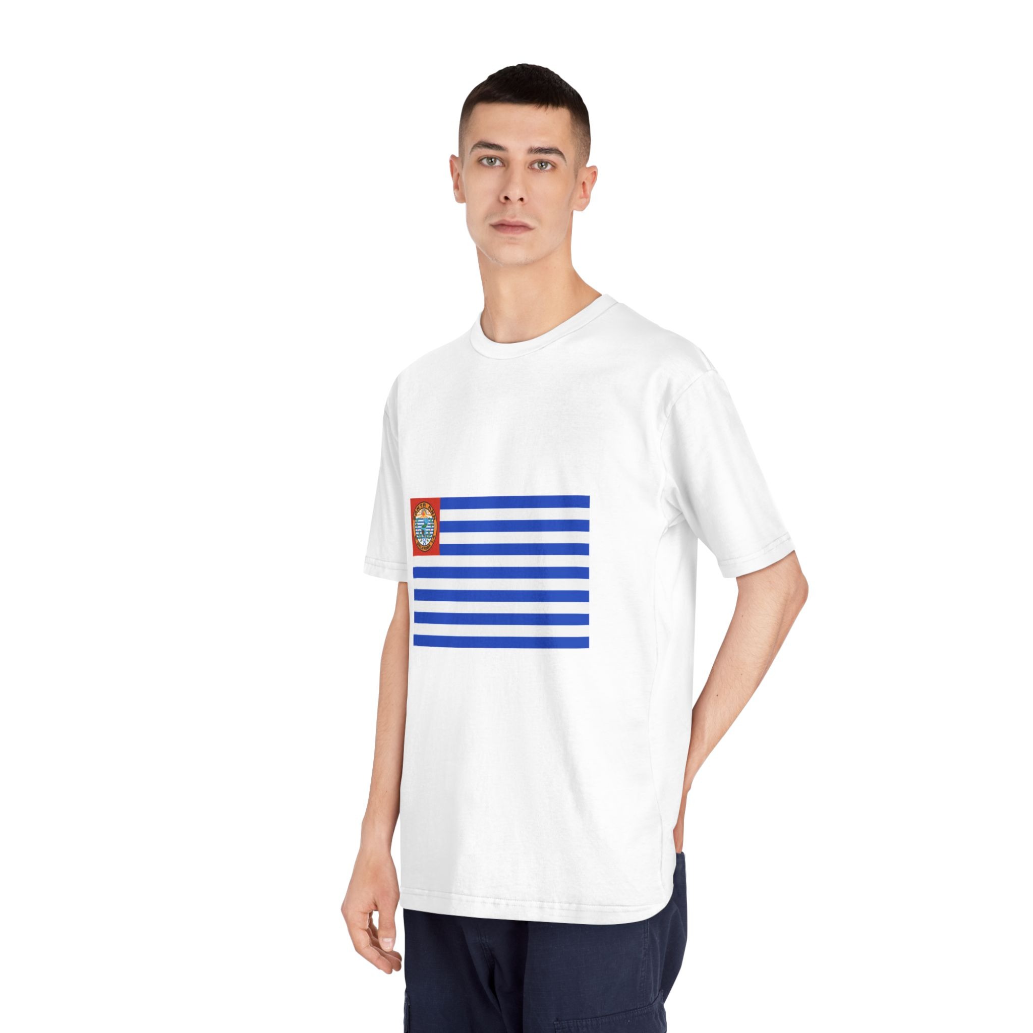 Bandera de Santa Ana, El Salvador Unisex Classic Crewneck T Shirt - Image 4