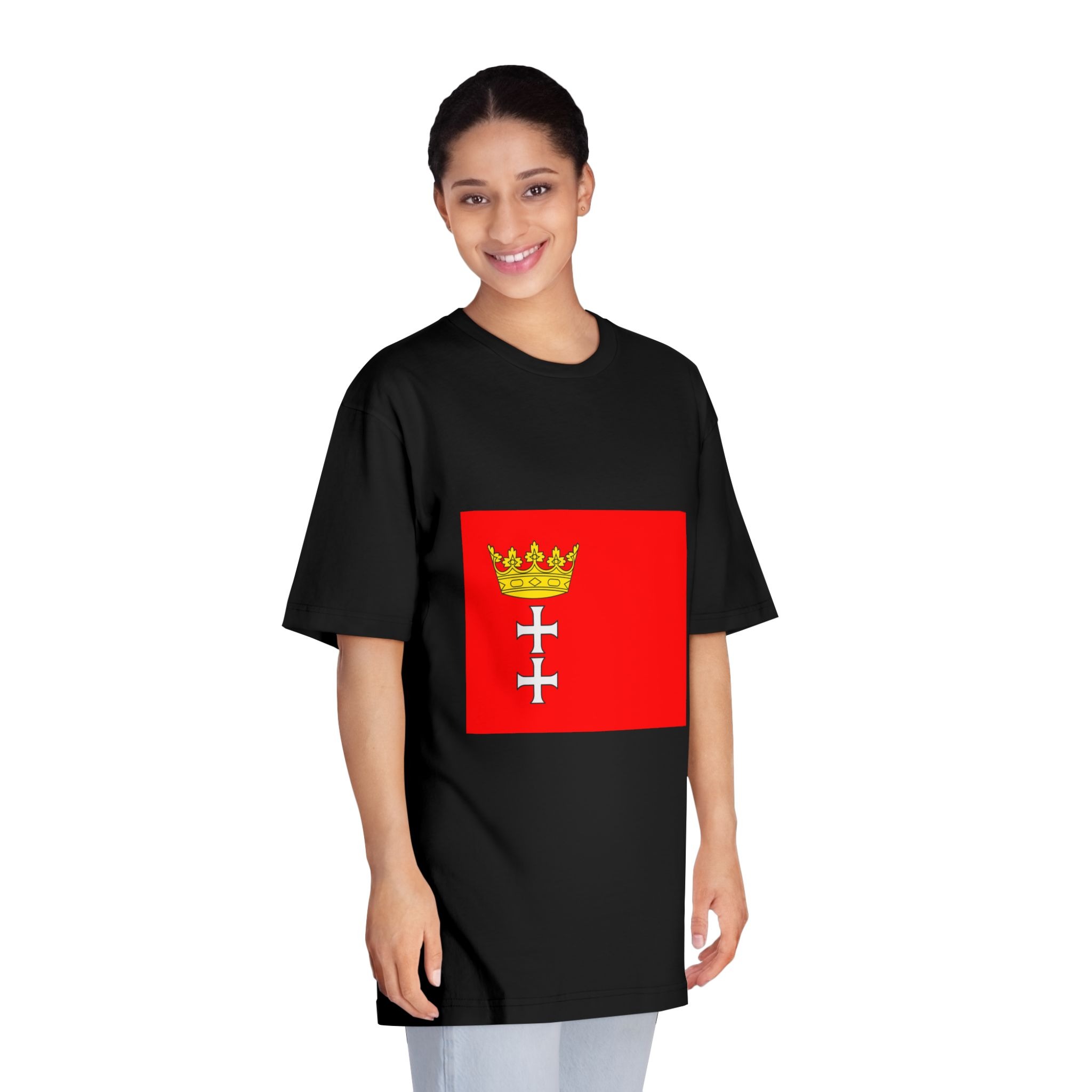 Flag of Gdansk Unisex Classic Crewneck T Shirt - Image 7