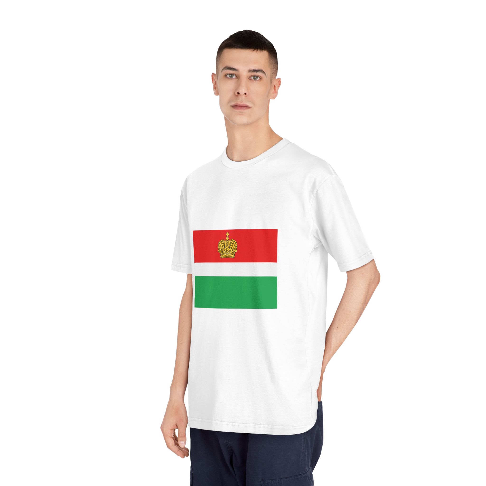 Flag of Kaluga Oblast Unisex Classic Crewneck T Shirt - Image 4
