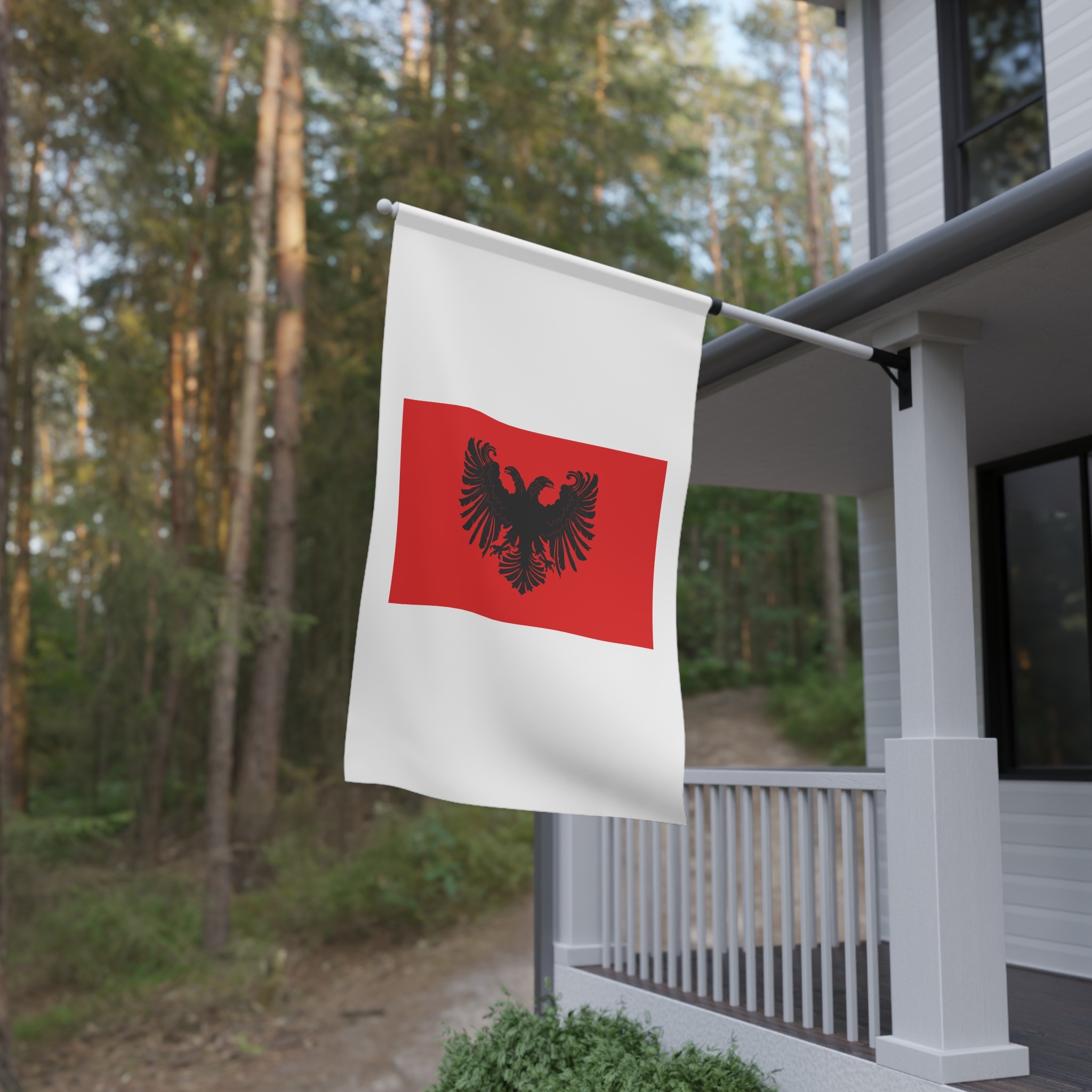 Flamuri I Deciqit 1911 Albanian Flag Liberty Raised By Ded Gjo Luli Decq Red House Banner - Image 4