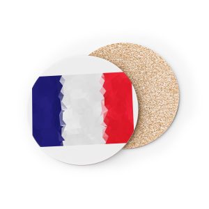 Vector Abstract Stylized Flag of France Triangles Coasters