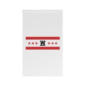 Drenthe Flag Red White Horizontal Stripes With Black Yellow Emblem Regional Flag Drenthe House Banner