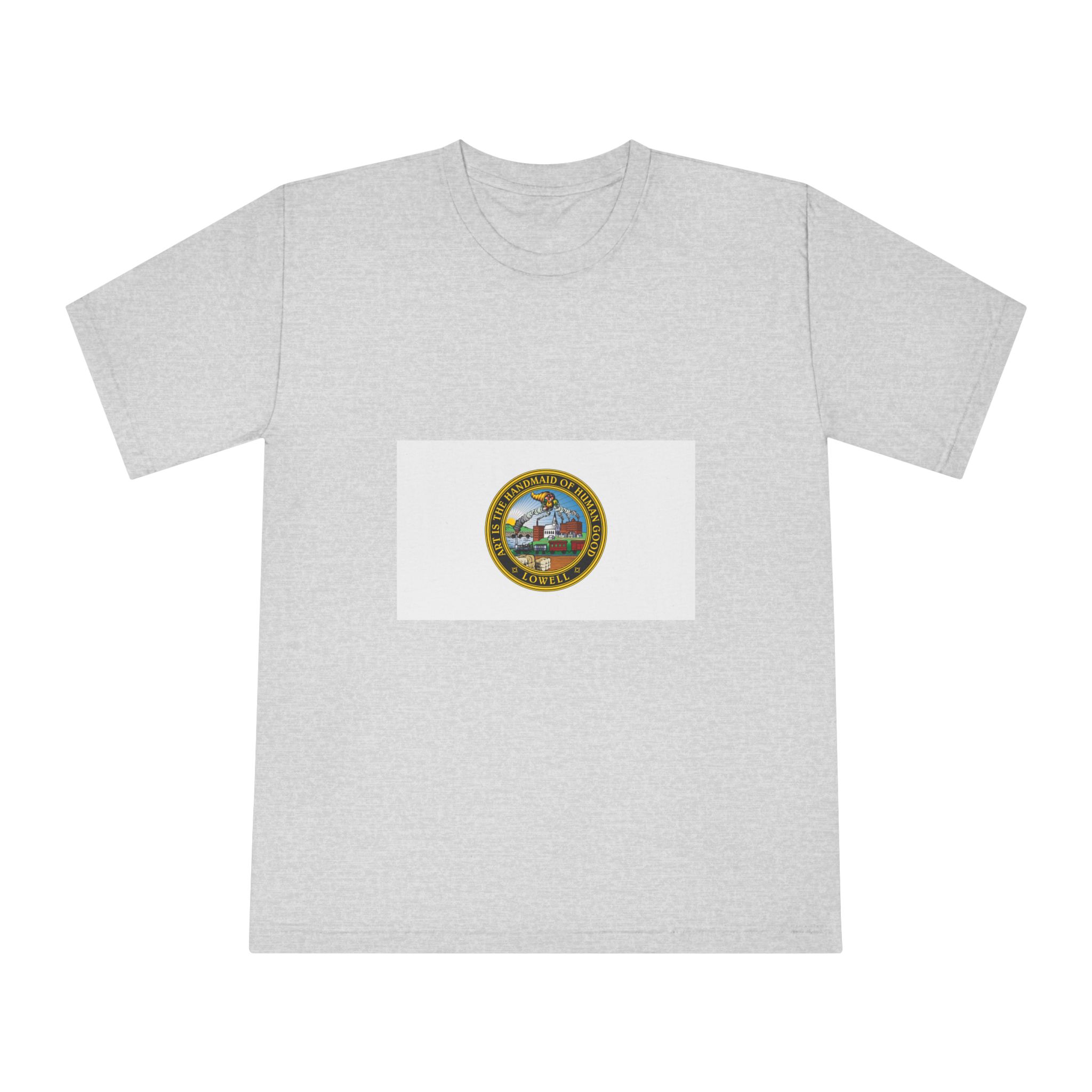 Flag of Lowell, Massachusetts Unisex Classic Crewneck T Shirt - Image 13