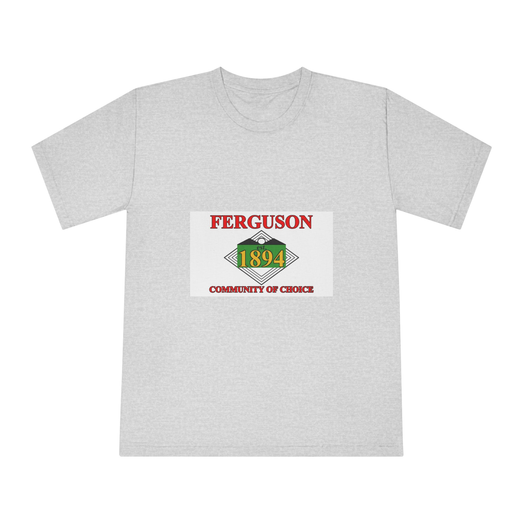 Flag of Ferguson, Missouri Unisex Classic Crewneck T Shirt - Image 13