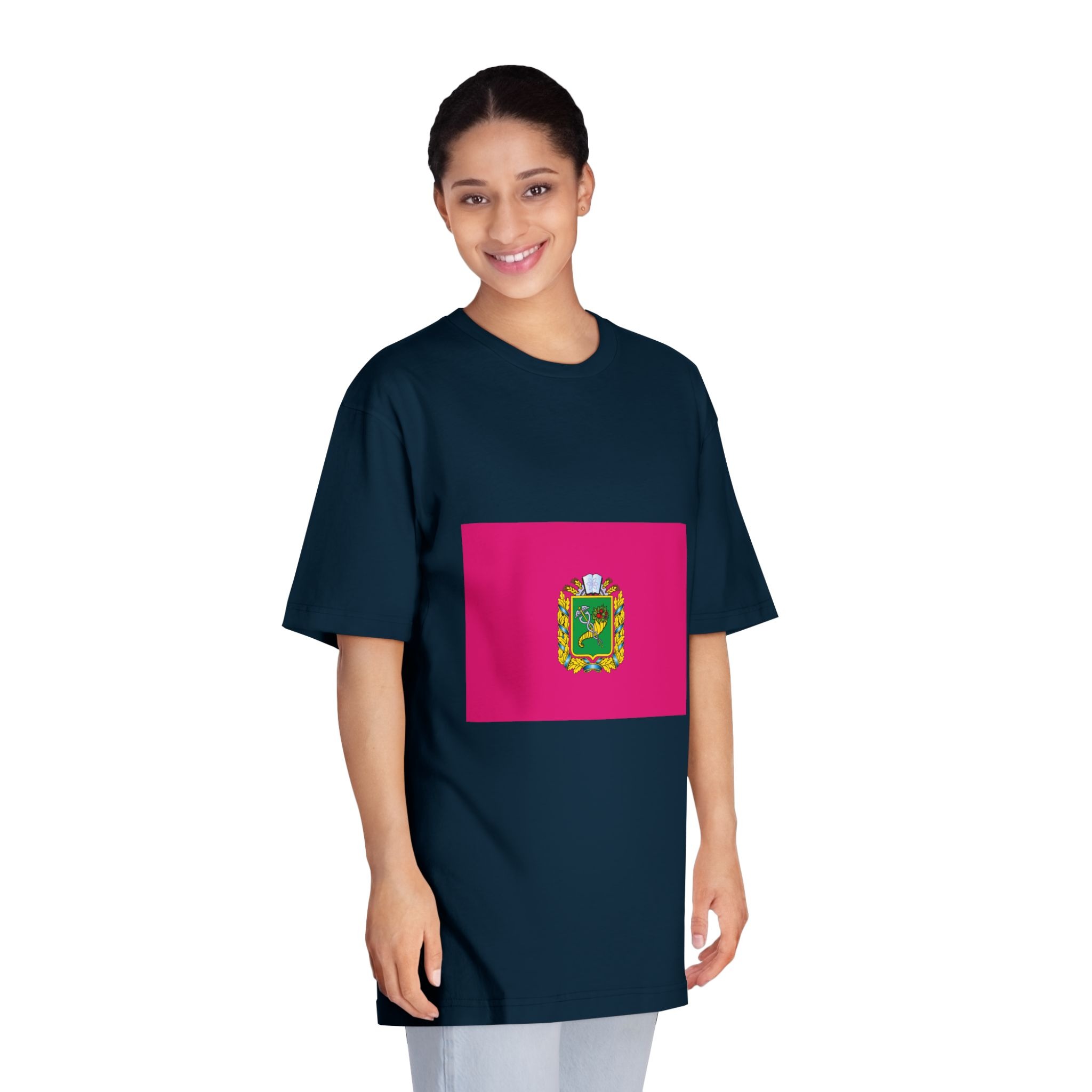 Flag of Kharkiv Oblast Unisex Classic Crewneck T Shirt - Image 19