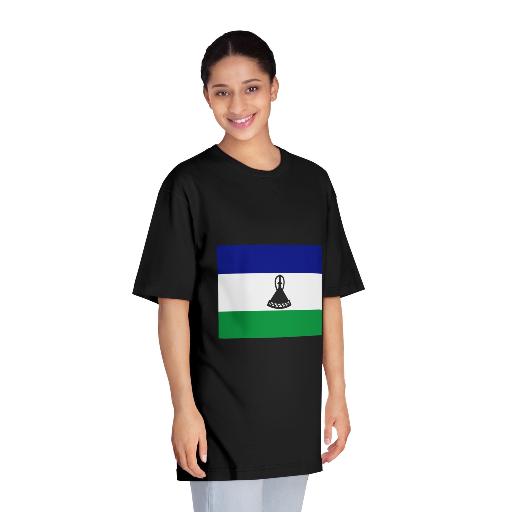 Flag of Lesotho Unisex Classic Crewneck T Shirt - Image 7