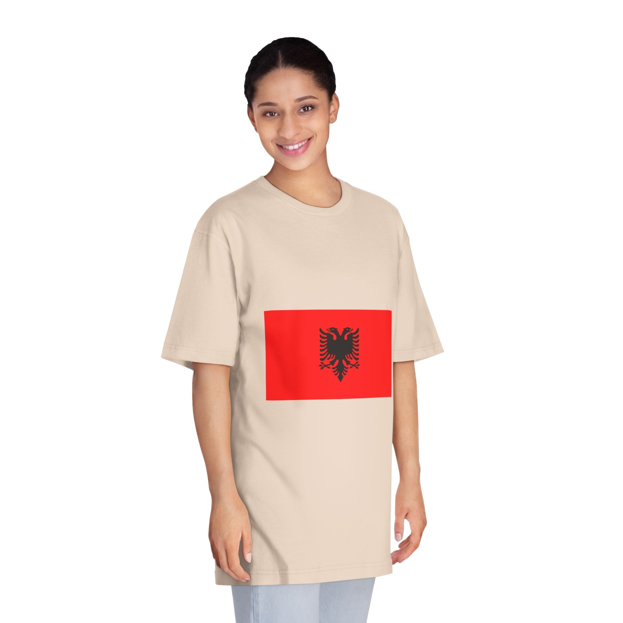 Albanian Flag Unisex Classic Crewneck T Shirt - Image 11