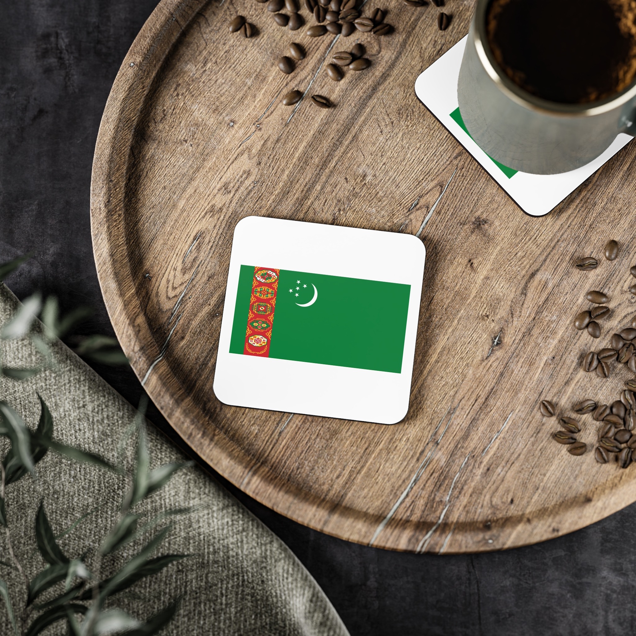 Turkmanistan Flag Coasters - Image 5