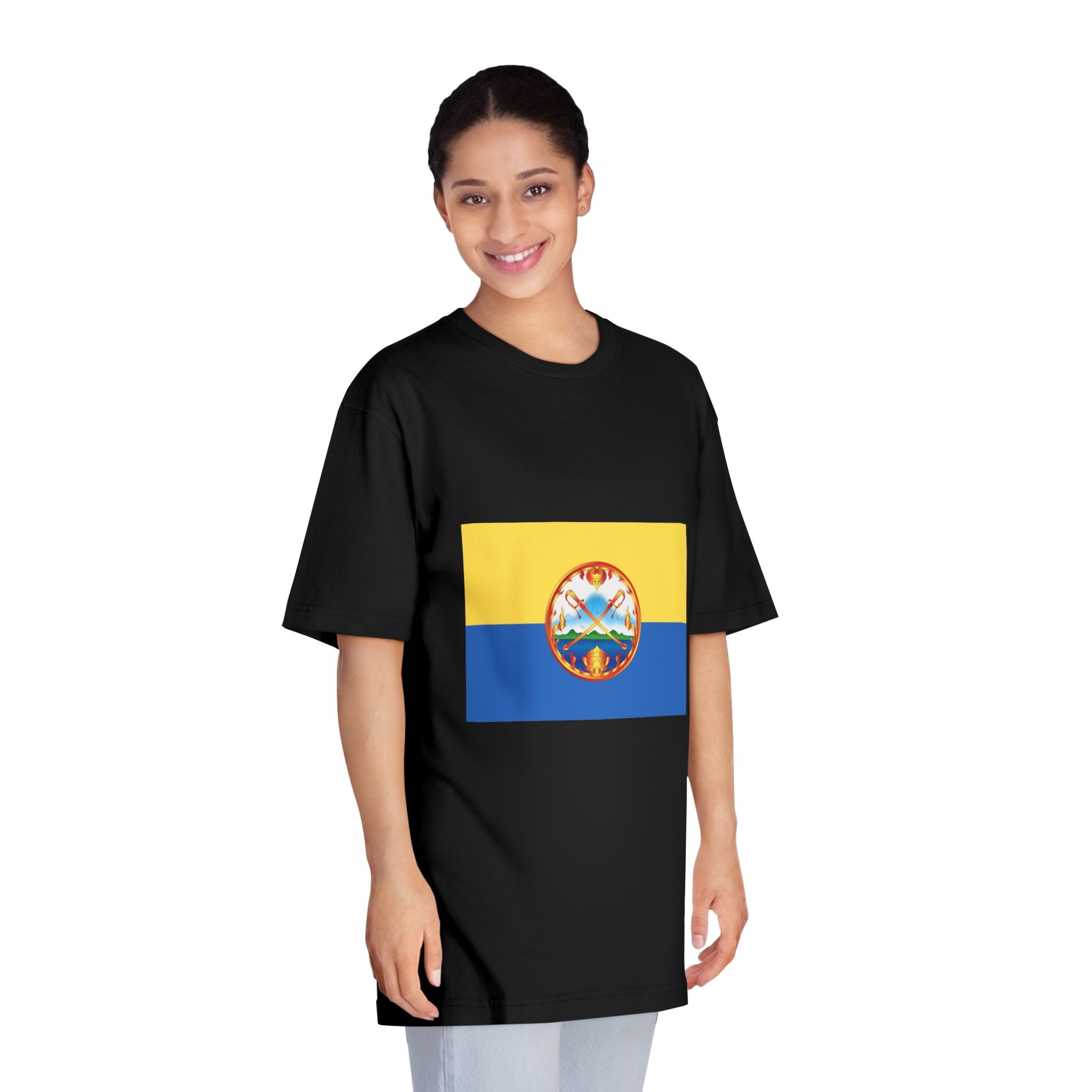 Flag of Krabi (blue Yellow) Unisex Classic Crewneck T Shirt - Image 7