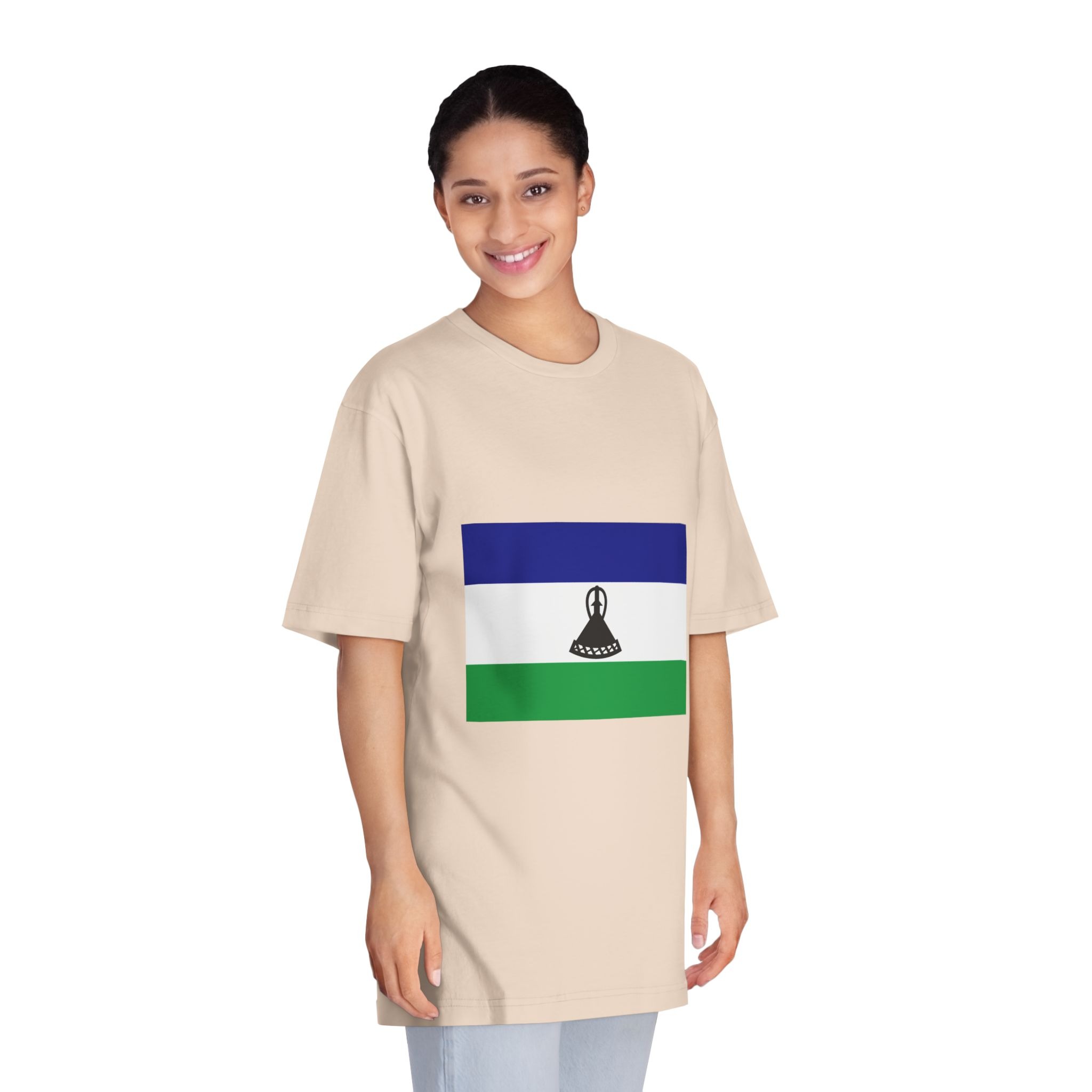Flag of Lesotho Unisex Classic Crewneck T Shirt - Image 11