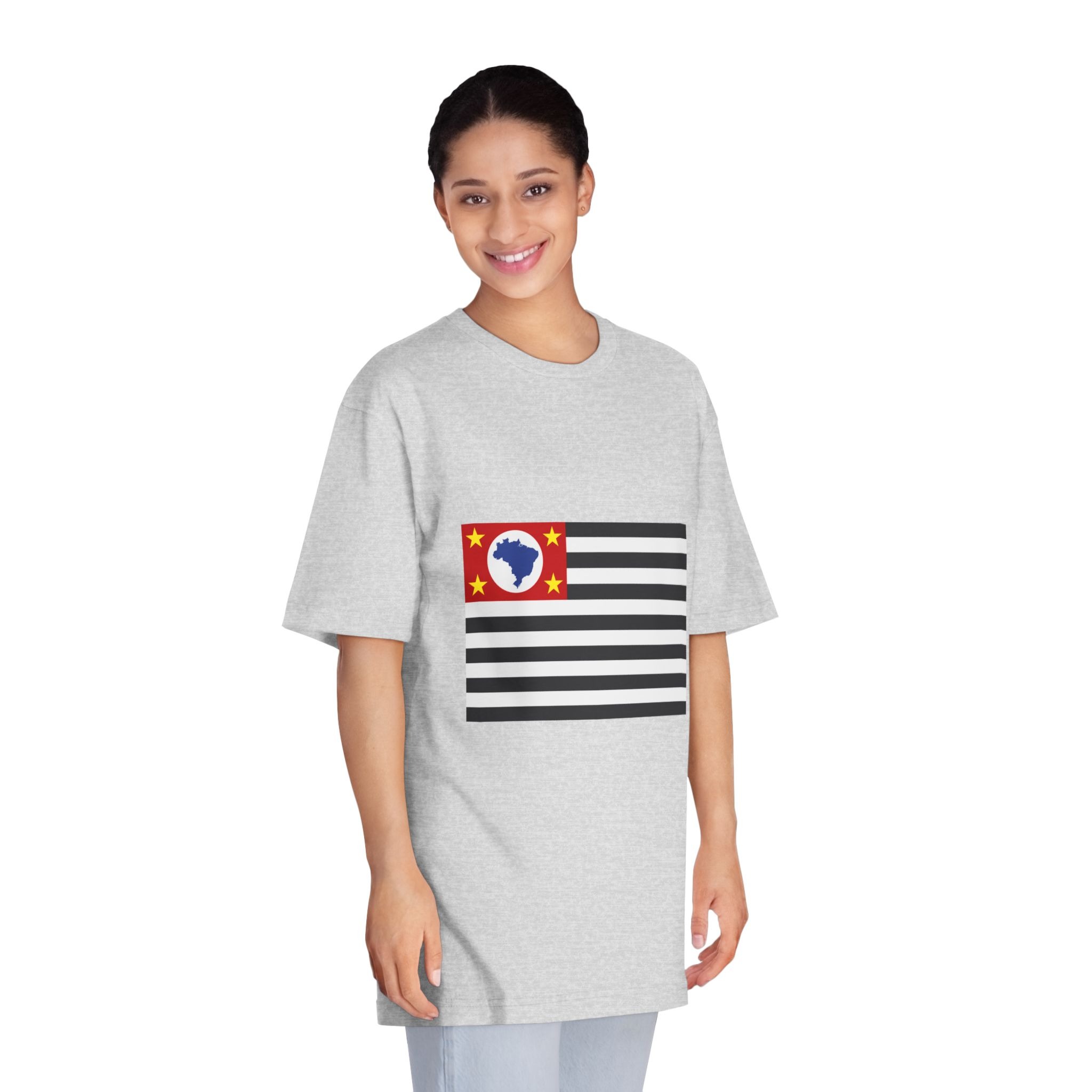 Bandeira Do Estado de São Paulo Unisex Classic Crewneck T Shirt - Image 15