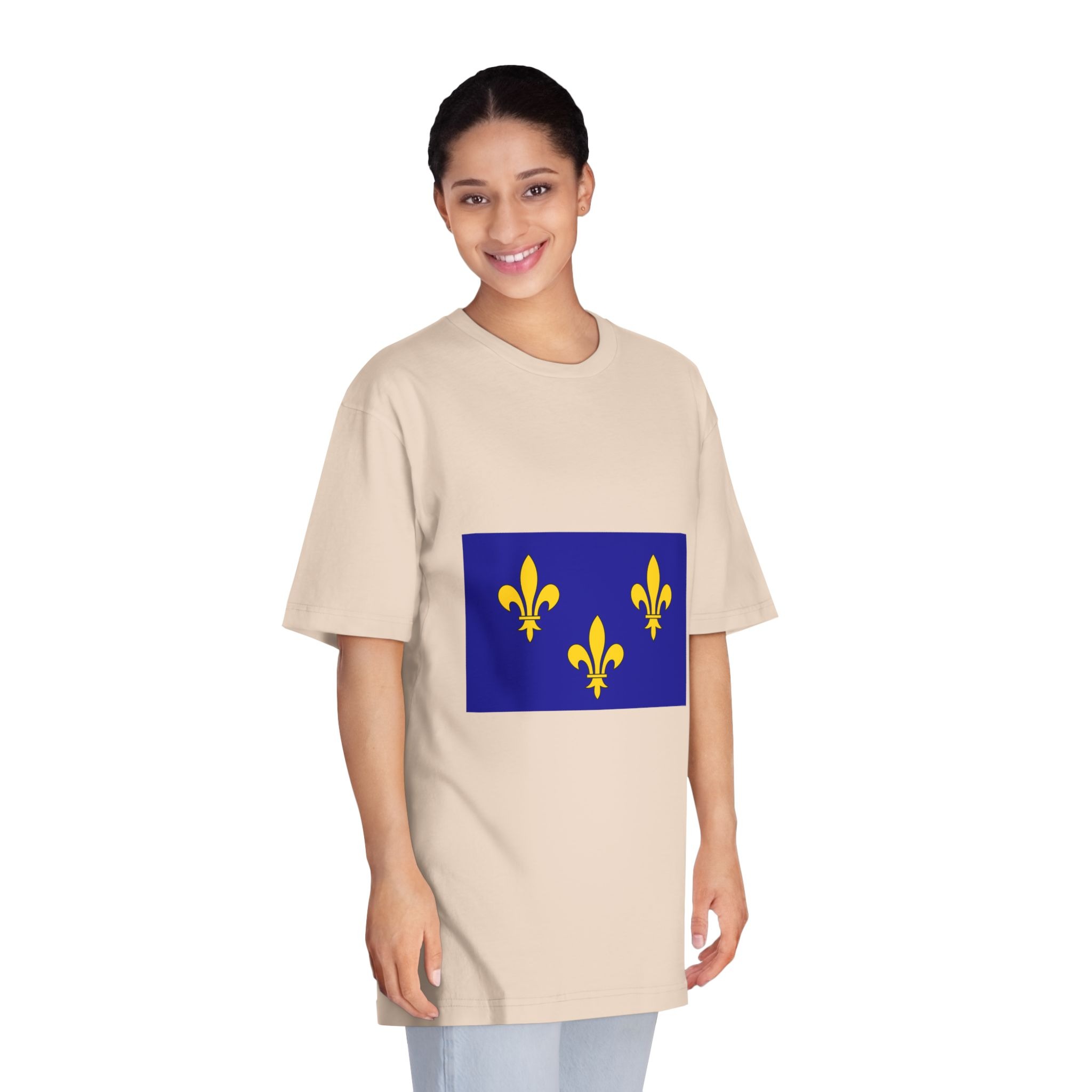 Cultural Flag of Île de France Unisex Classic Crewneck T Shirt - Image 11