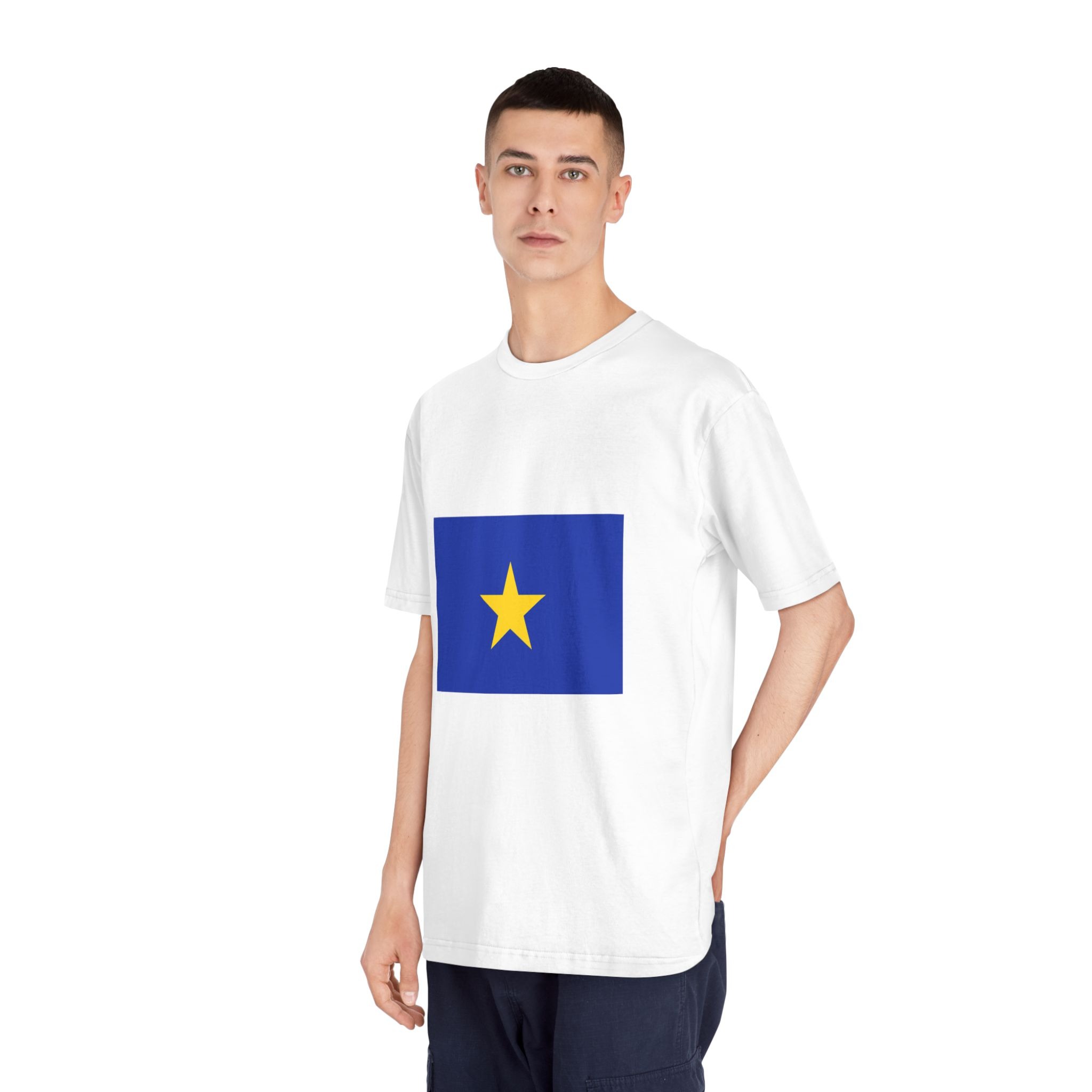 Flag of Congo Free State Unisex Classic Crewneck T Shirt - Image 4
