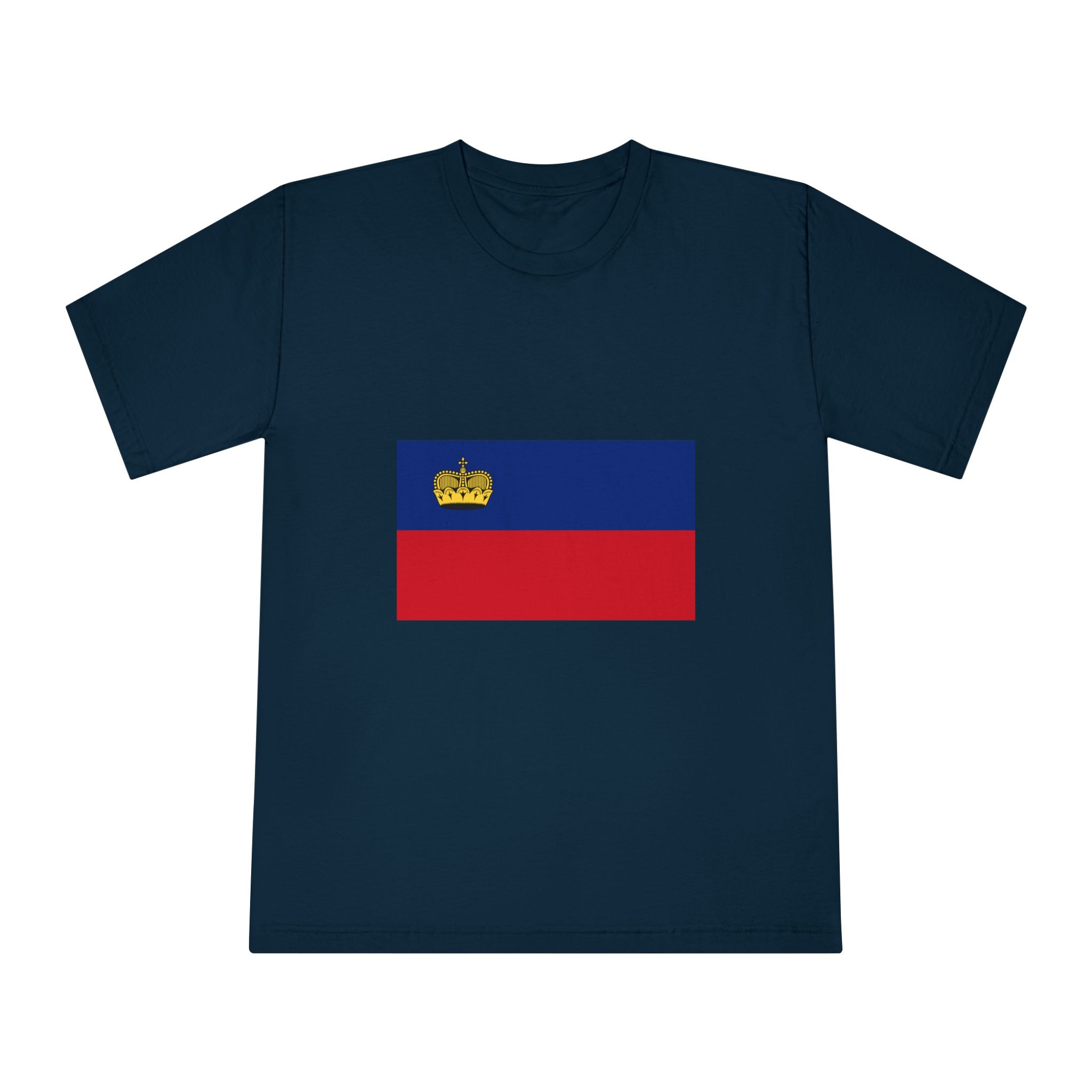 Flag of Liechtenstein Unisex Classic Crewneck T Shirt - Image 17