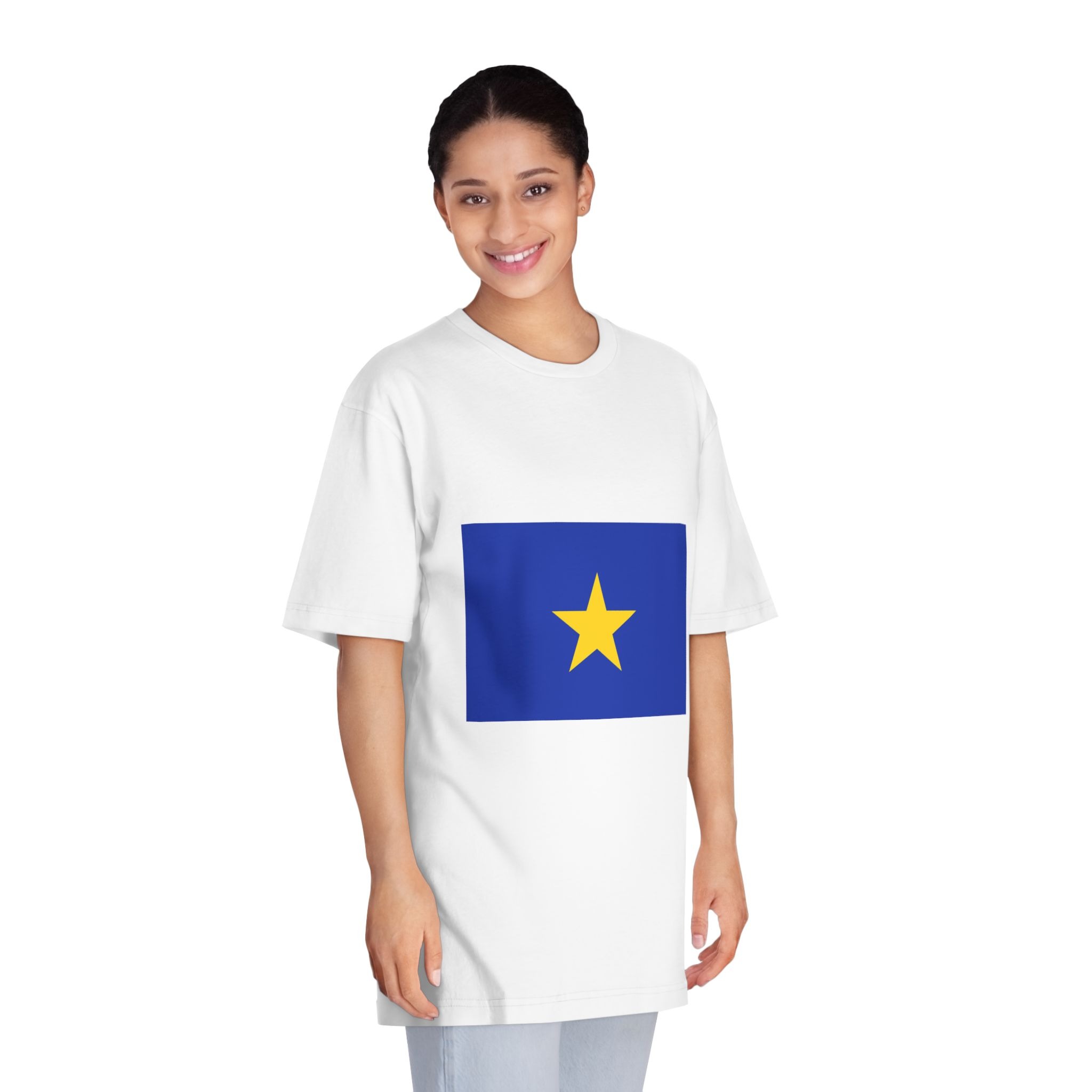 Flag of Congo Free State Unisex Classic Crewneck T Shirt - Image 3