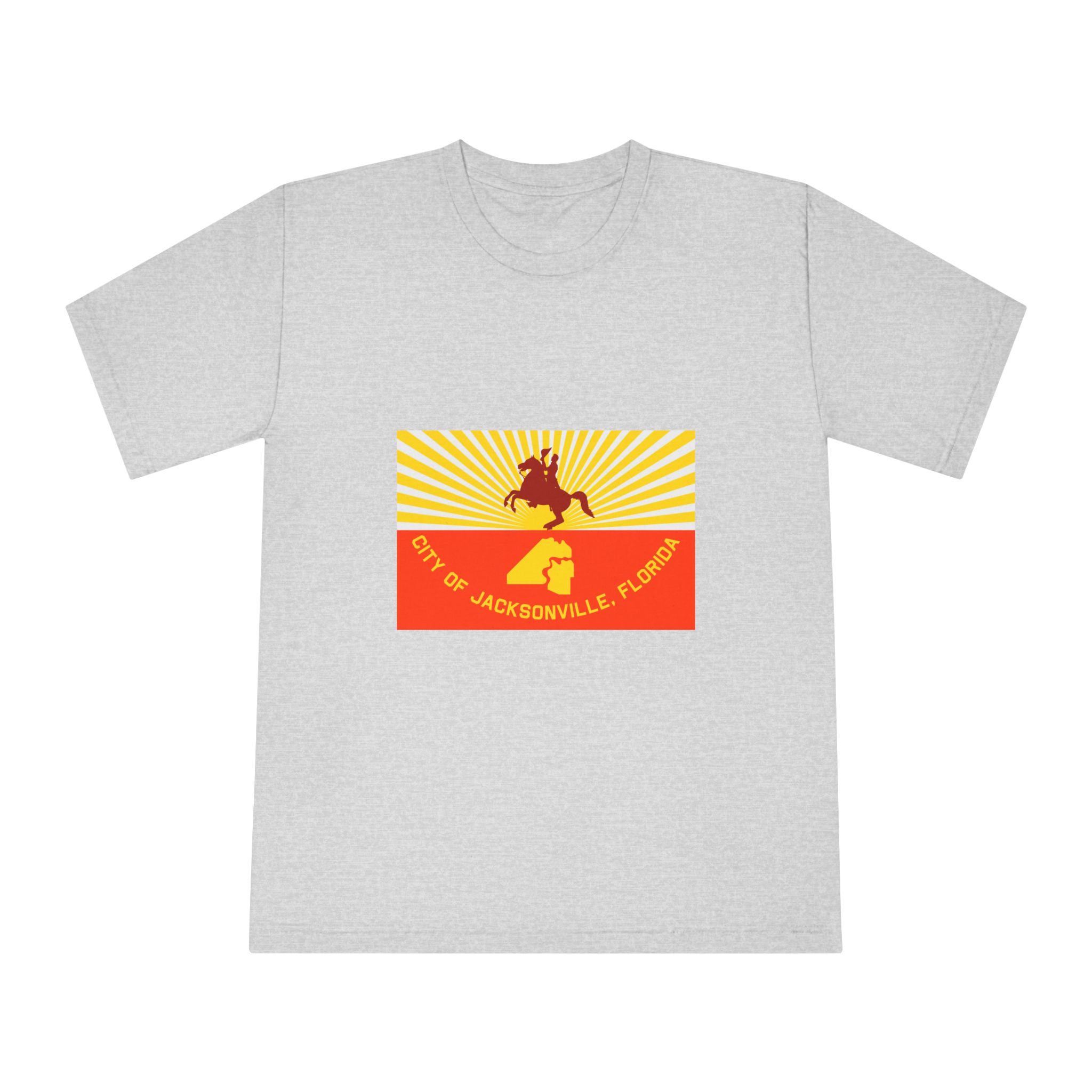 Flag of Jacksonville Florida Unisex Classic Crewneck T Shirt - Image 13