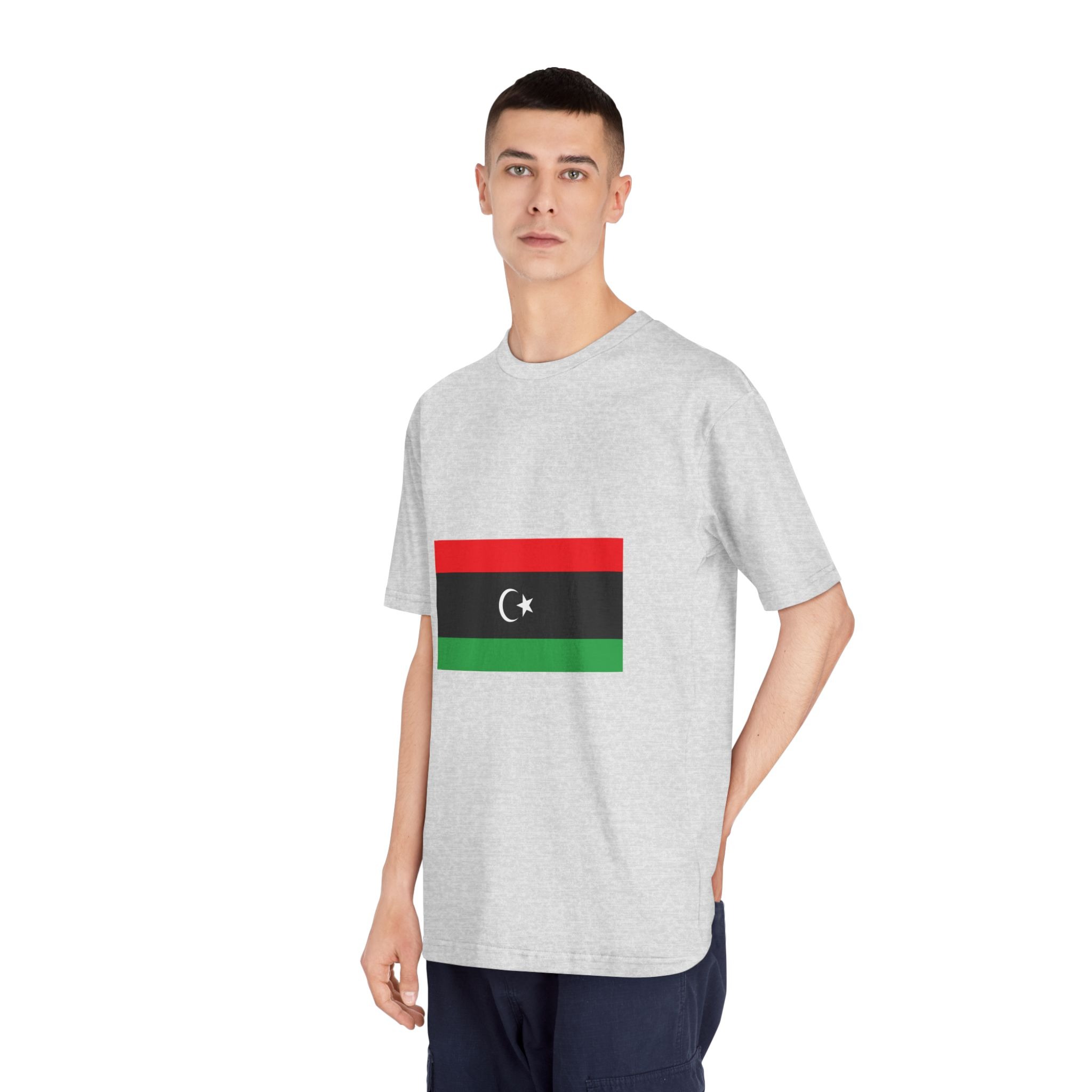 Flag of Libya Unisex Classic Crewneck T Shirt - Image 16