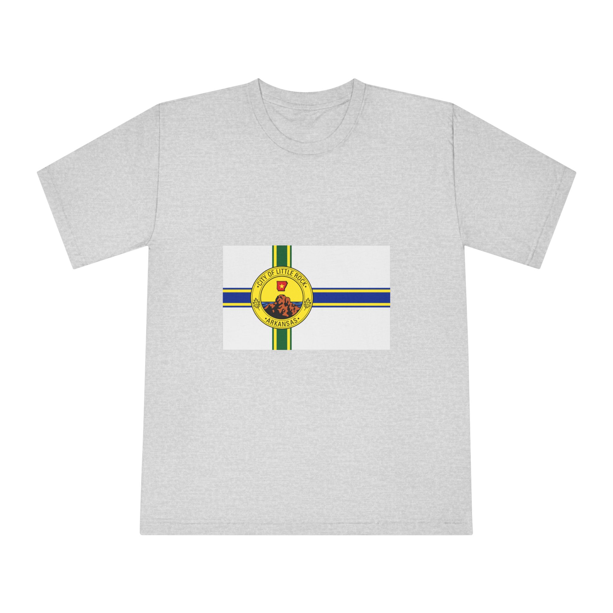 Flag of Little Rock, Arkansas Unisex Classic Crewneck T Shirt - Image 13