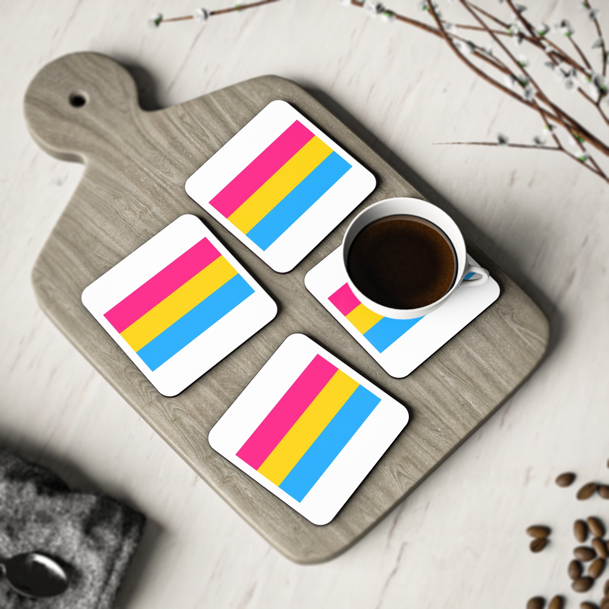Pansexuality Pride Flag Coasters - Image 8