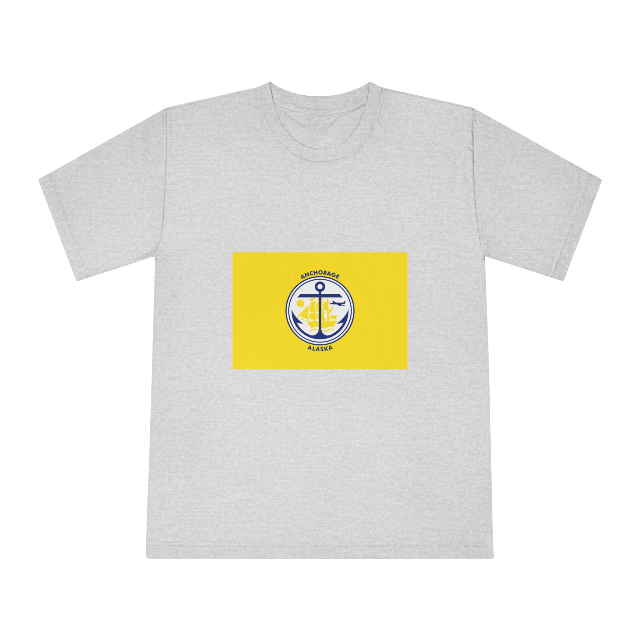 Flag of Anchorage, Alaska Unisex Classic Crewneck T Shirt - Image 13