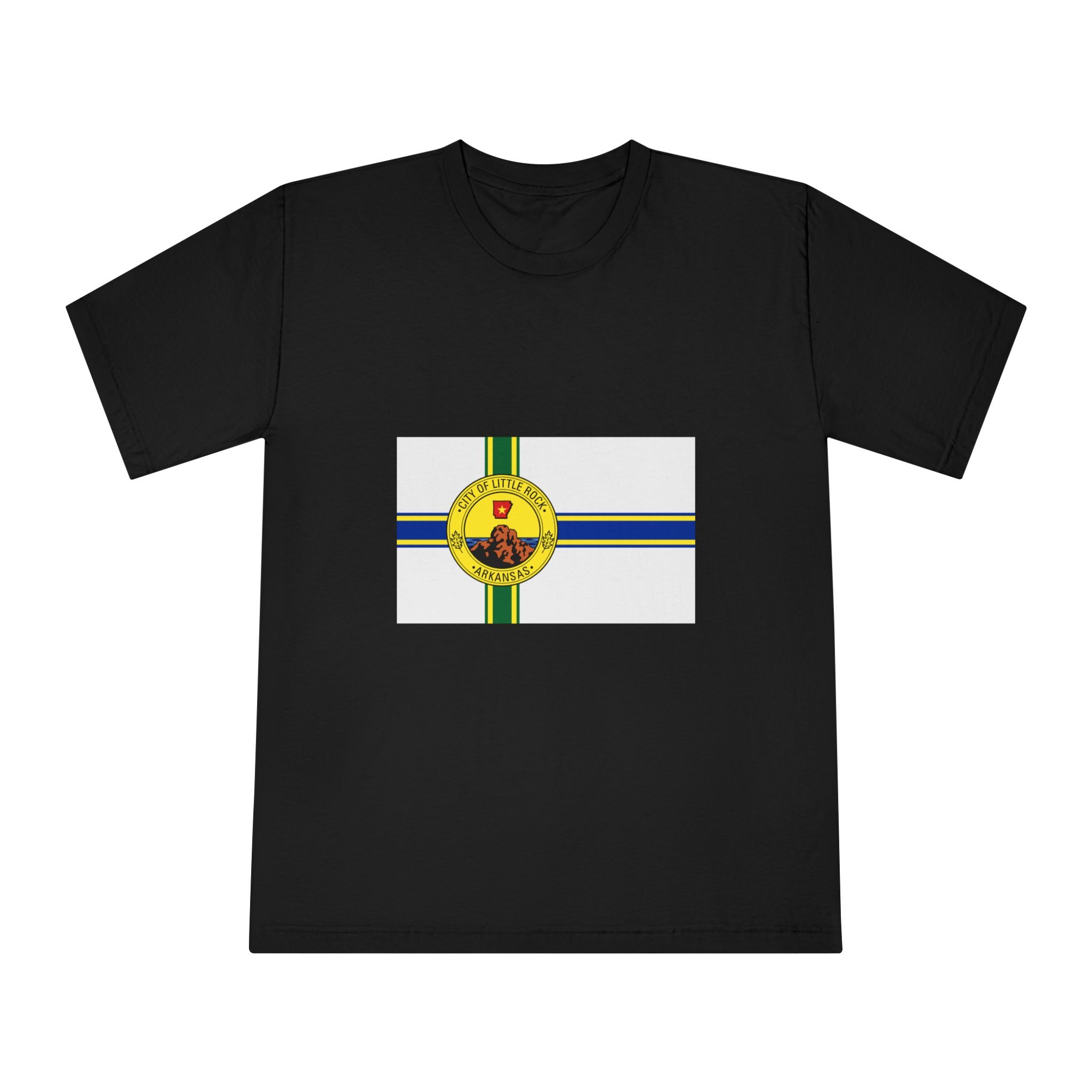 Flag of Little Rock, Arkansas Unisex Classic Crewneck T Shirt - Image 5
