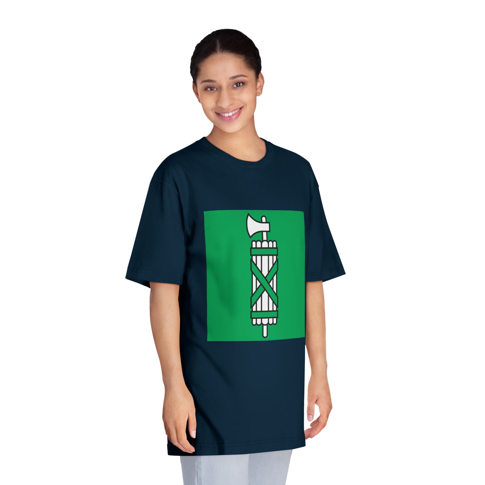 Flag of Canton of Sankt Gallen Unisex Classic Crewneck T Shirt - Image 19