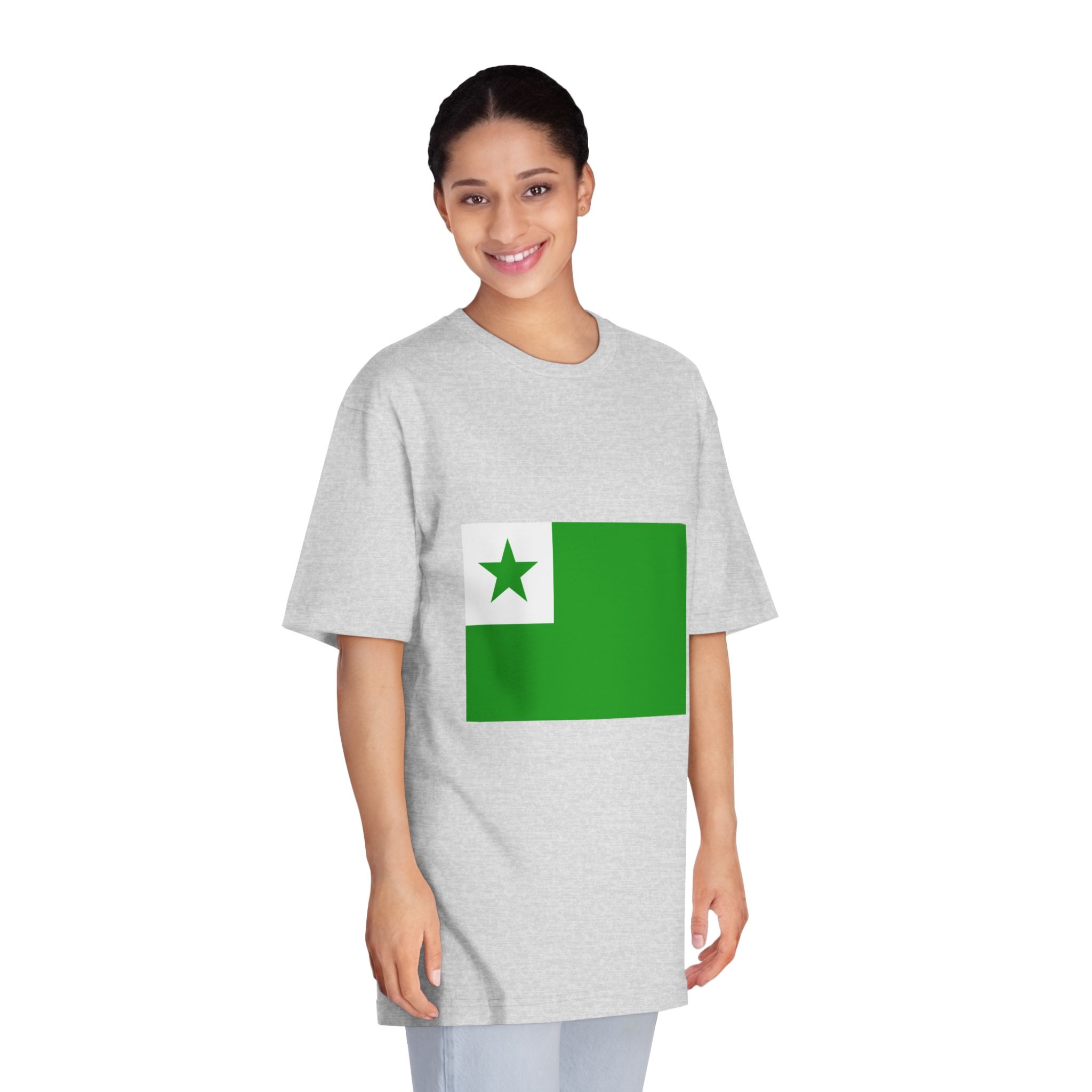 Flag of Esperanto Unisex Classic Crewneck T Shirt - Image 15