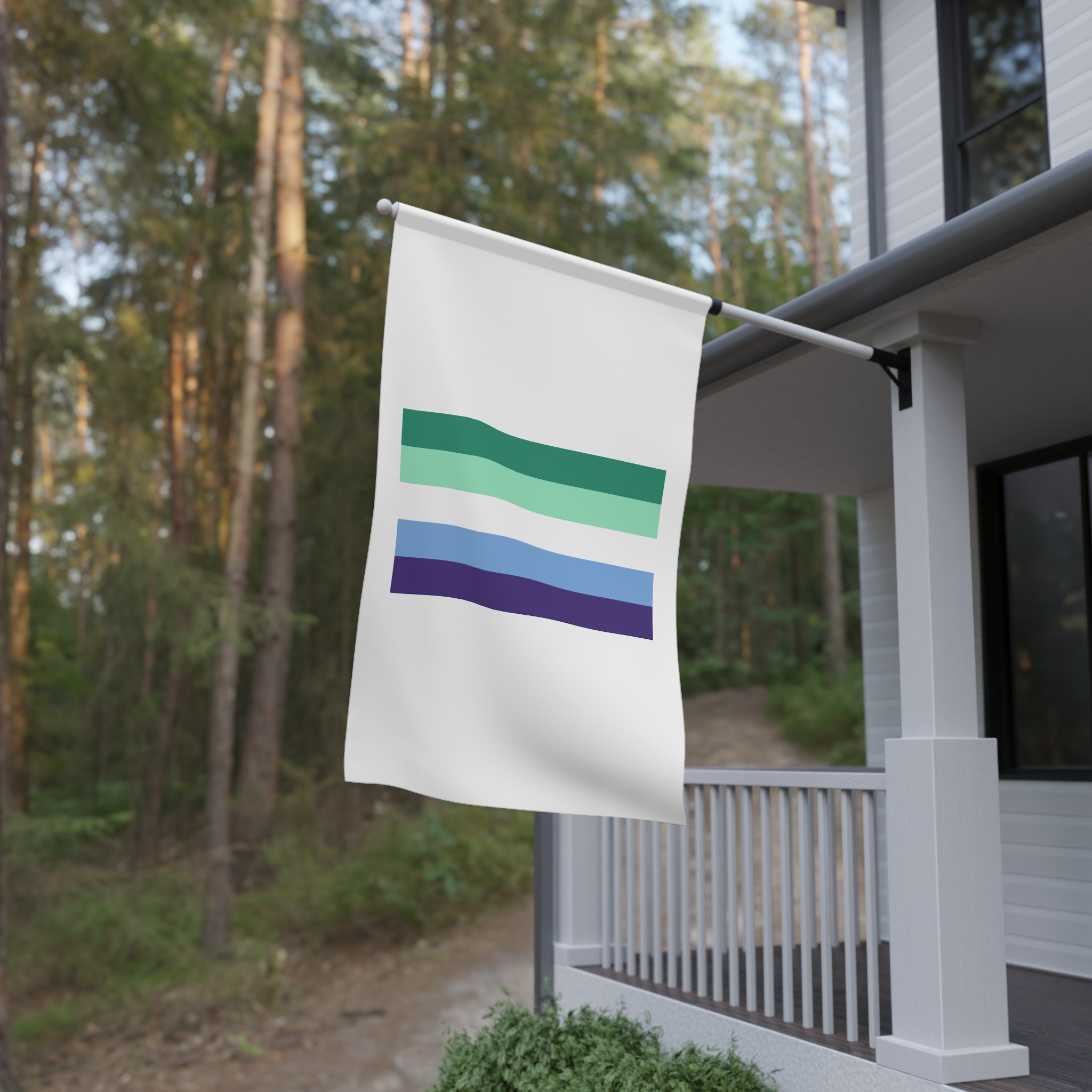 Striped New Gay Male Pride Flag House Banner - Image 4