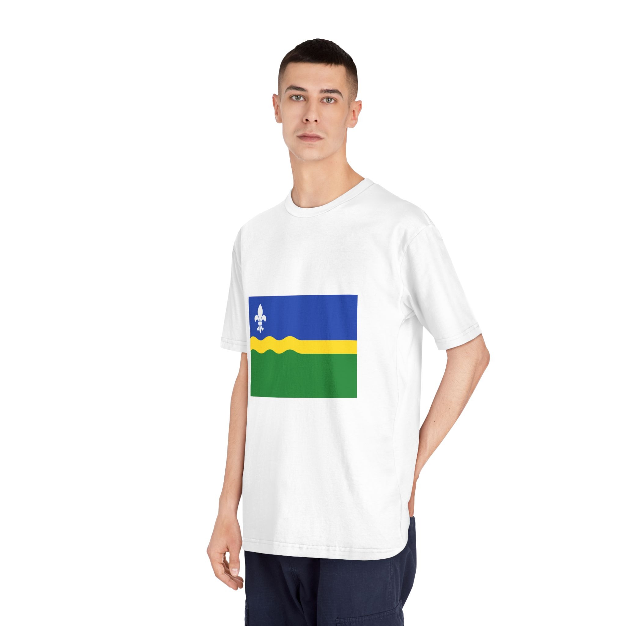 Flag of Flevoland Unisex Classic Crewneck T Shirt - Image 4