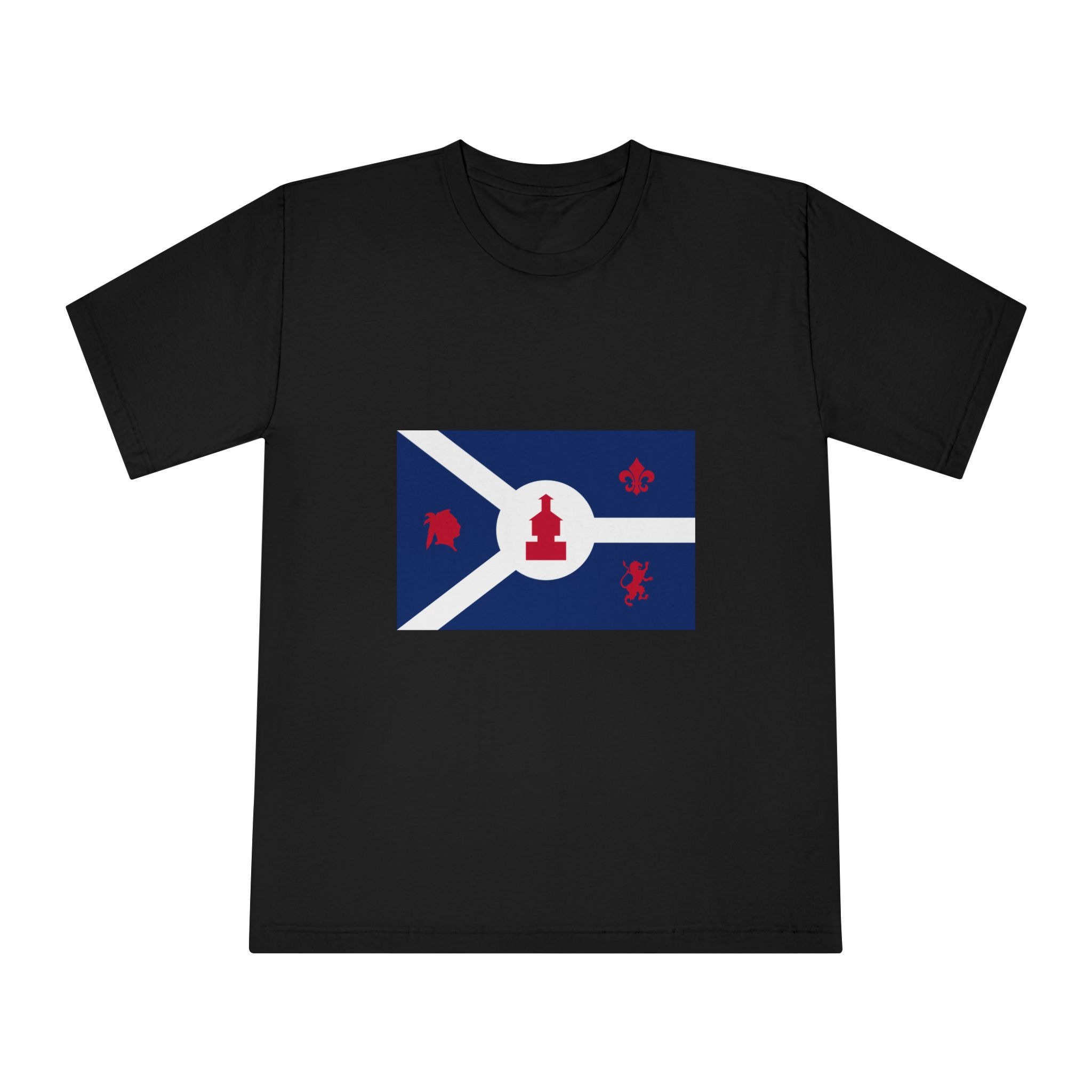 Flag of Fort Wayne, Indiana Unisex Classic Crewneck T Shirt - Image 5