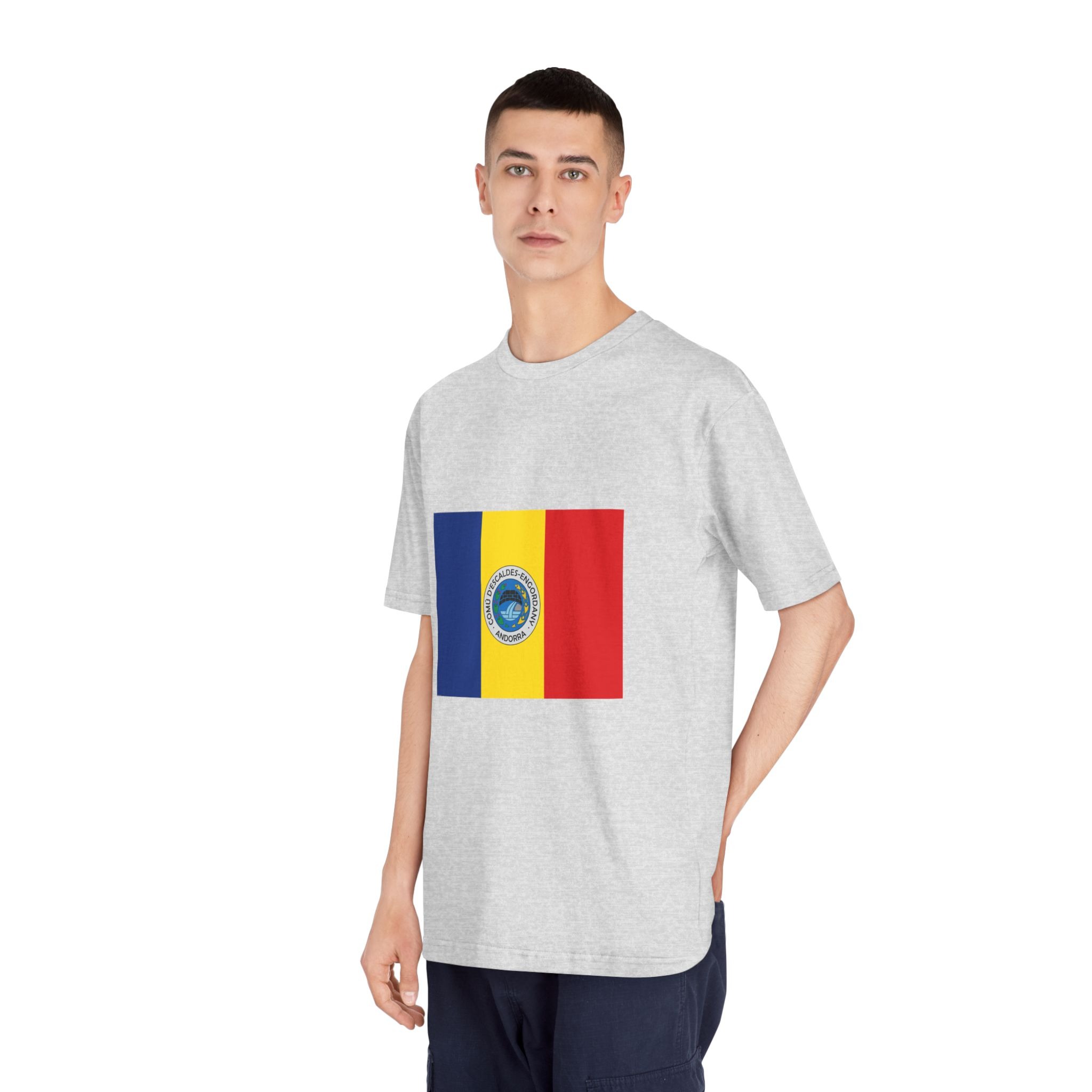 Bandera de Escaldes Engordany Unisex Classic Crewneck T Shirt - Image 16